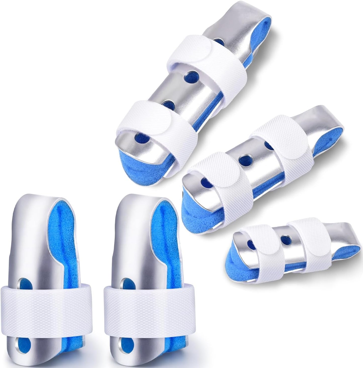 Finger Splint, 5PCS Finger Support Brace Finger Stabilizer for Broken Fingers Straightening Arthritis Knuckle Immobilization, Small