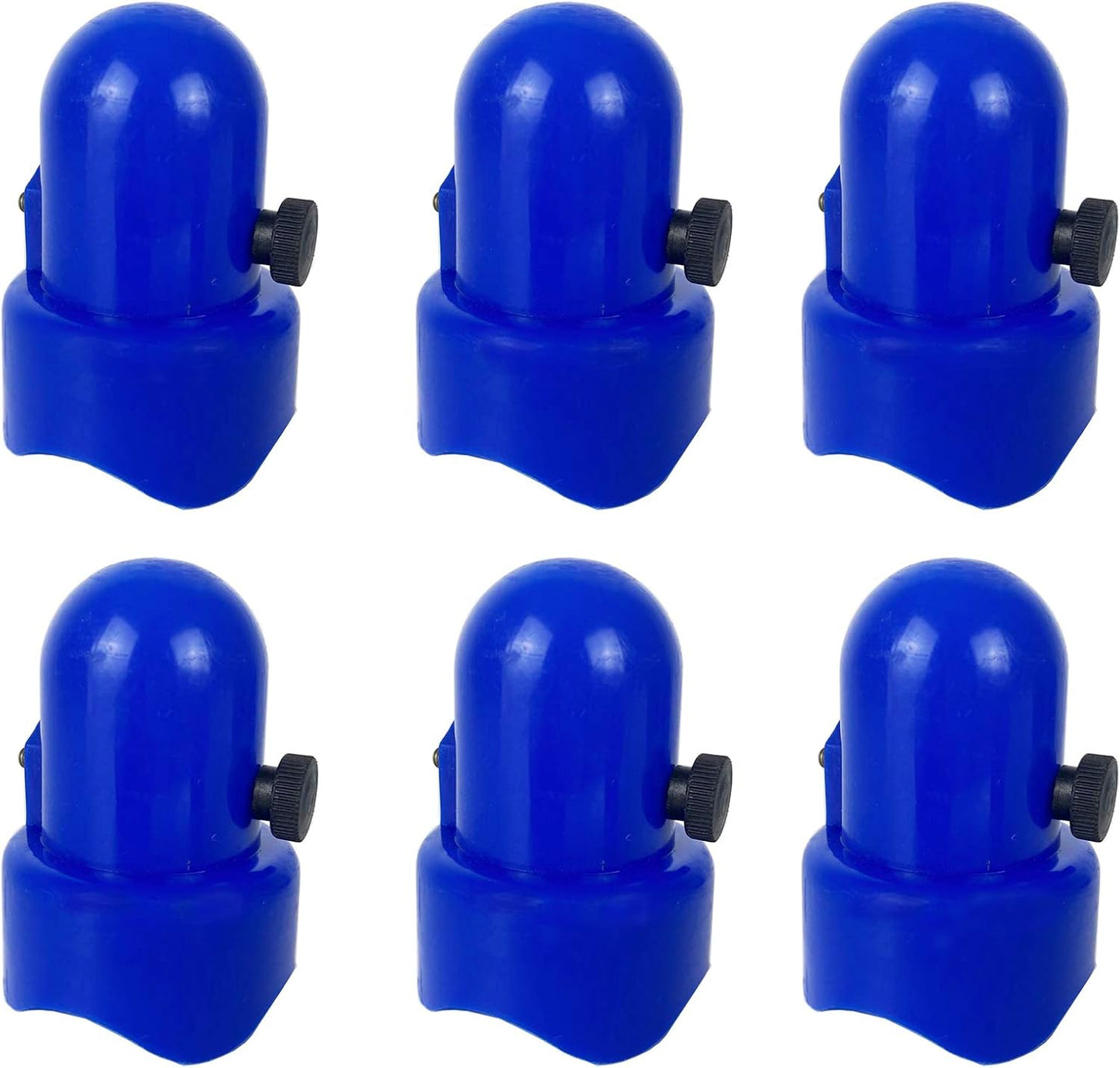 Large Trampoline Enclosure Pole Caps with Screw-in Bolts, Only Fit for Pole 1.5 Inch Diameter, 6 Piece, Blue,Trampoline Pole Toppers