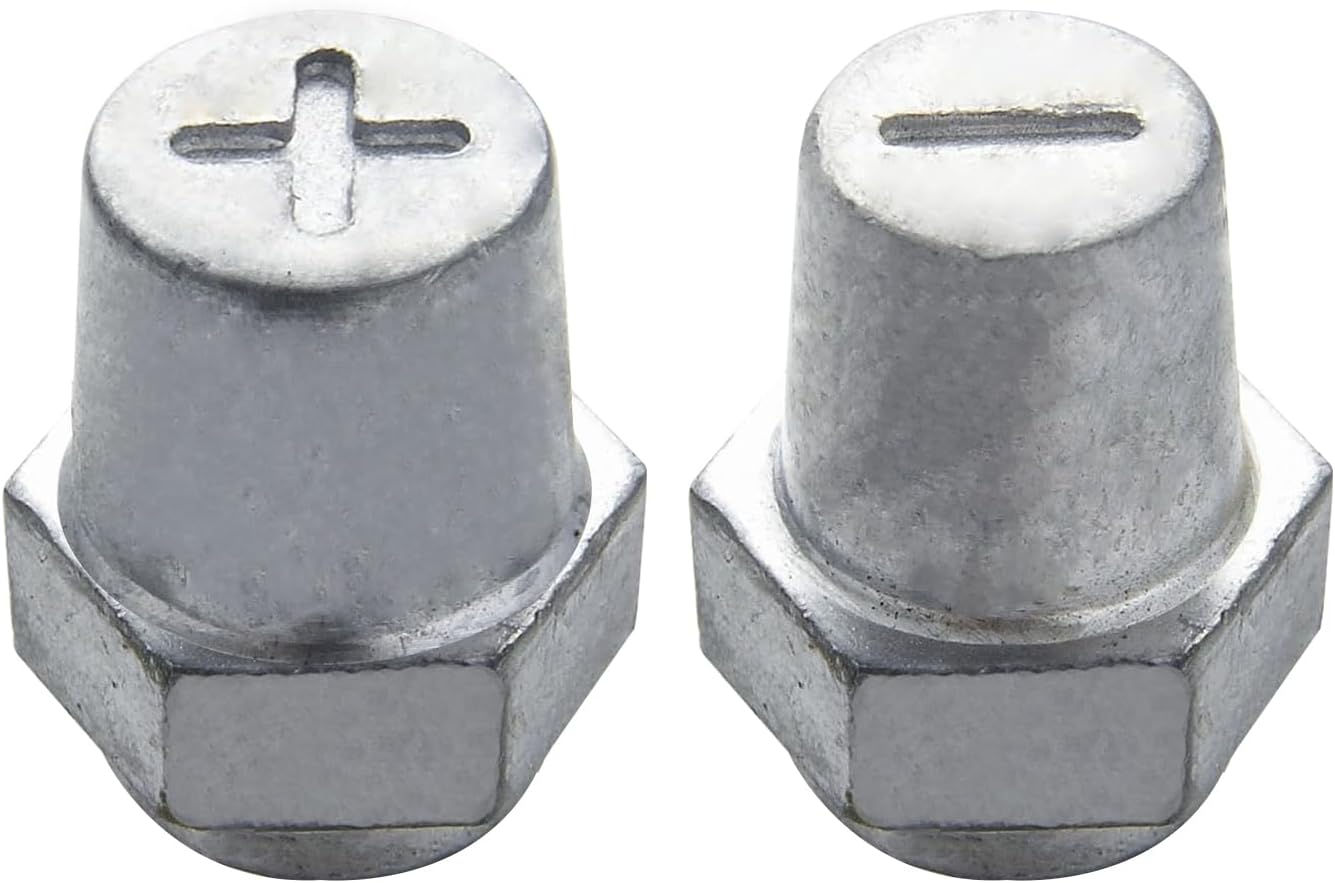 5/16"-18 Thread Female Lead Battery Terminal Post Adapter Battery Terminal Charging Posts for 5/16"-18 Stud Extension, Pack of 2