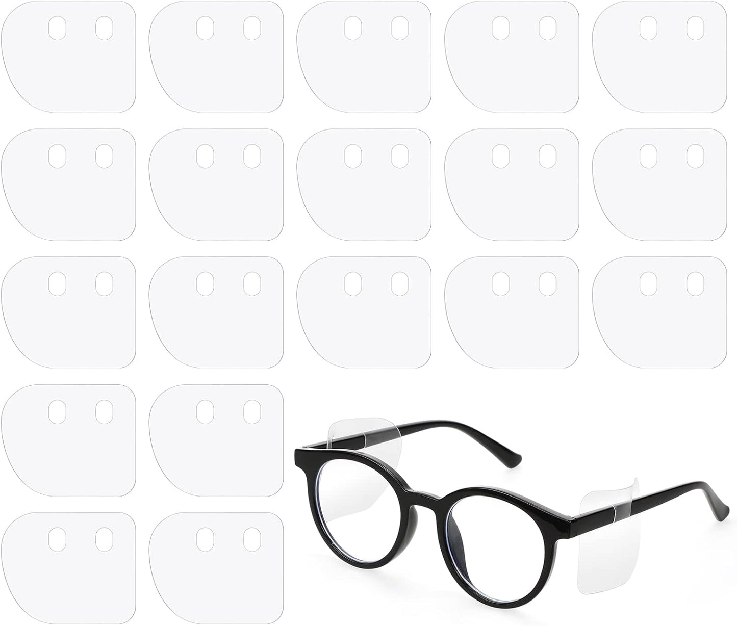 Clear Glasses Safety Side Shields Plastic Protector Shield for Glasses Slip on Side Guards Fit Most Frames