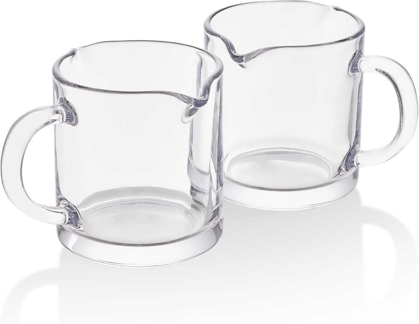 Ackers Shot Glasses Espresso Parts 4.5OZ Double Spouts Milk Cup Clear Glass (Pack of 2)