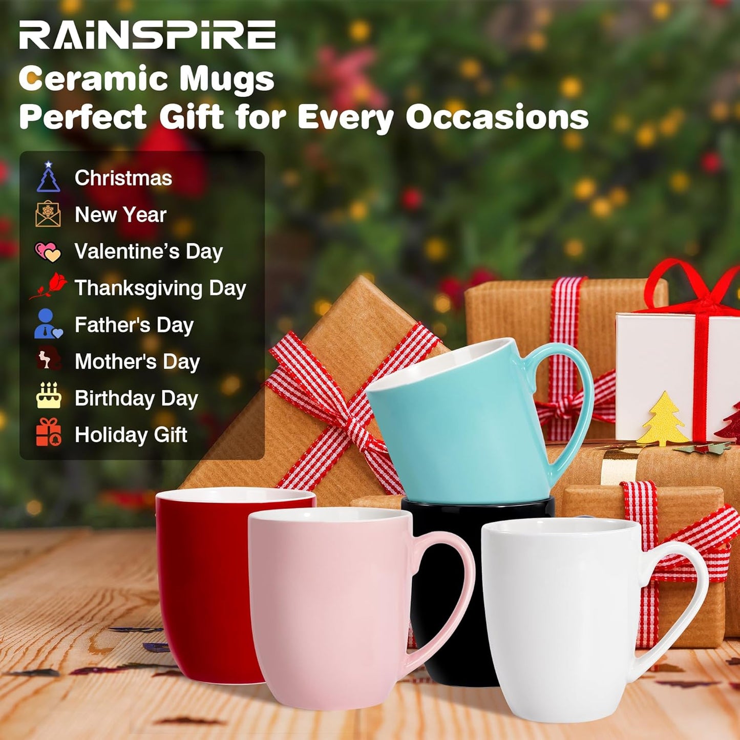 16 oz Large Coffee Mug with Handle Tea Cup Novelty Coffee Cup Idea Gift for Men Women Office Work, White (White)