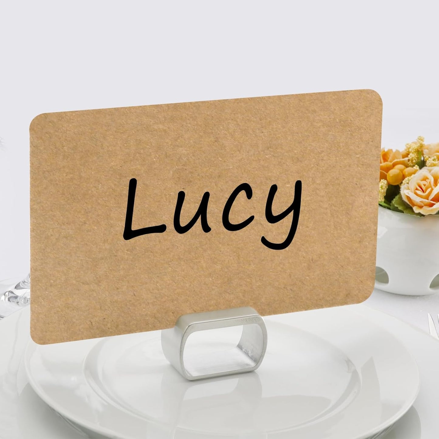 Kraft Blank Business Cards, 350 Pcs Small Manila Message Note Card Paper Tags, 3.5" x 2" Thank You Greeting Gift Cards
