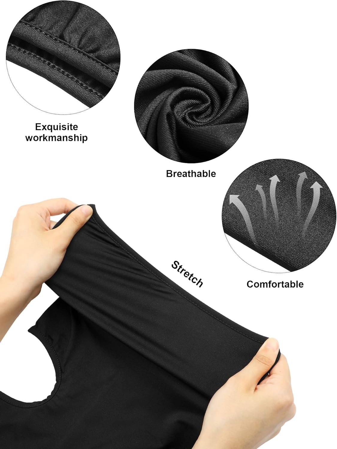 9 Pieces Balaclava Full Face Mask UV Sun Protection Face Cover Summer Cooling Neck Gaiter Breathable Windproof Hood (Black, Gray, Navy Blue), One Size