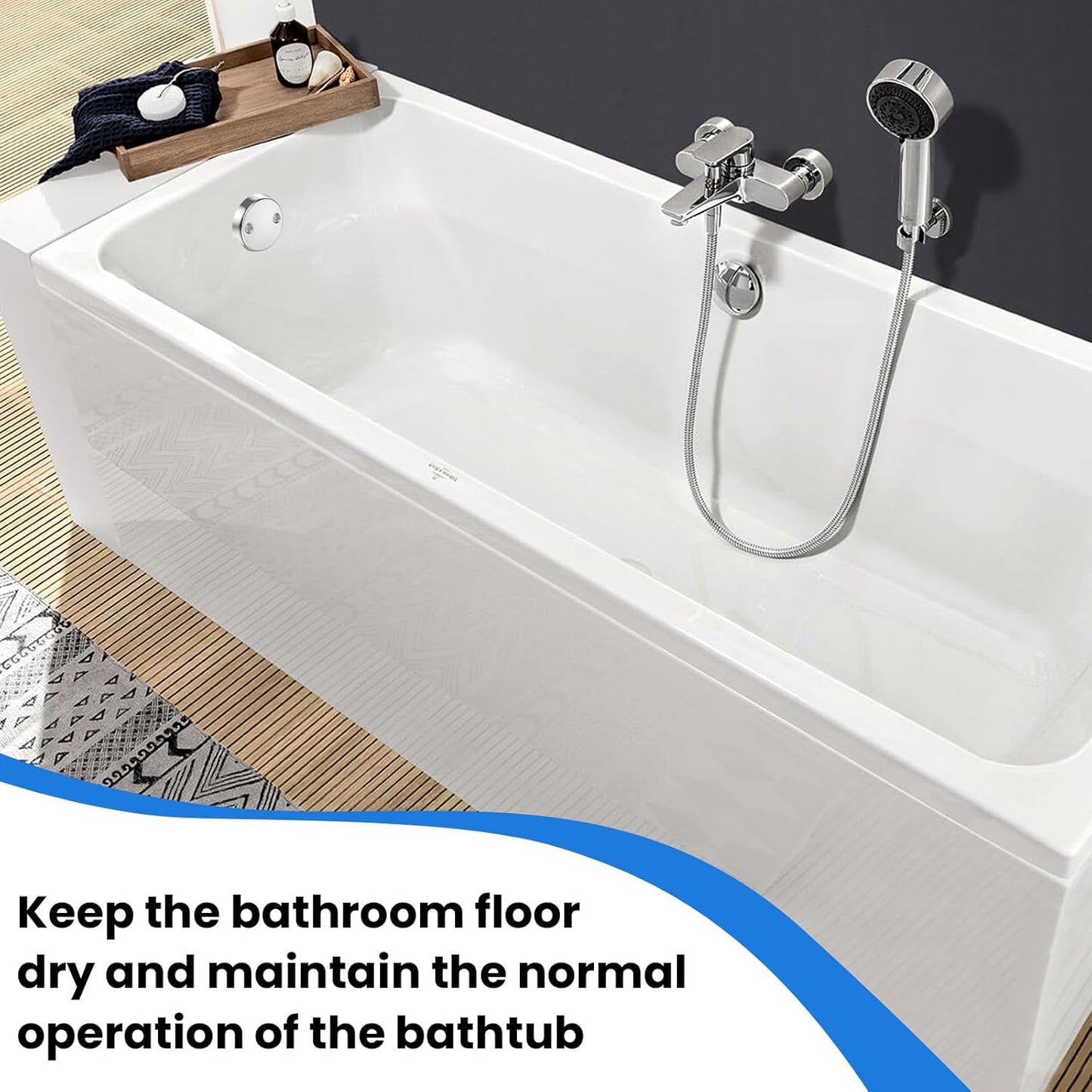 2Pcs 2-Hole Bathtub Overflow Face Plate | Universal Zinc Alloy Tub Overflow Drain Cover with Screws | Chrome Finish