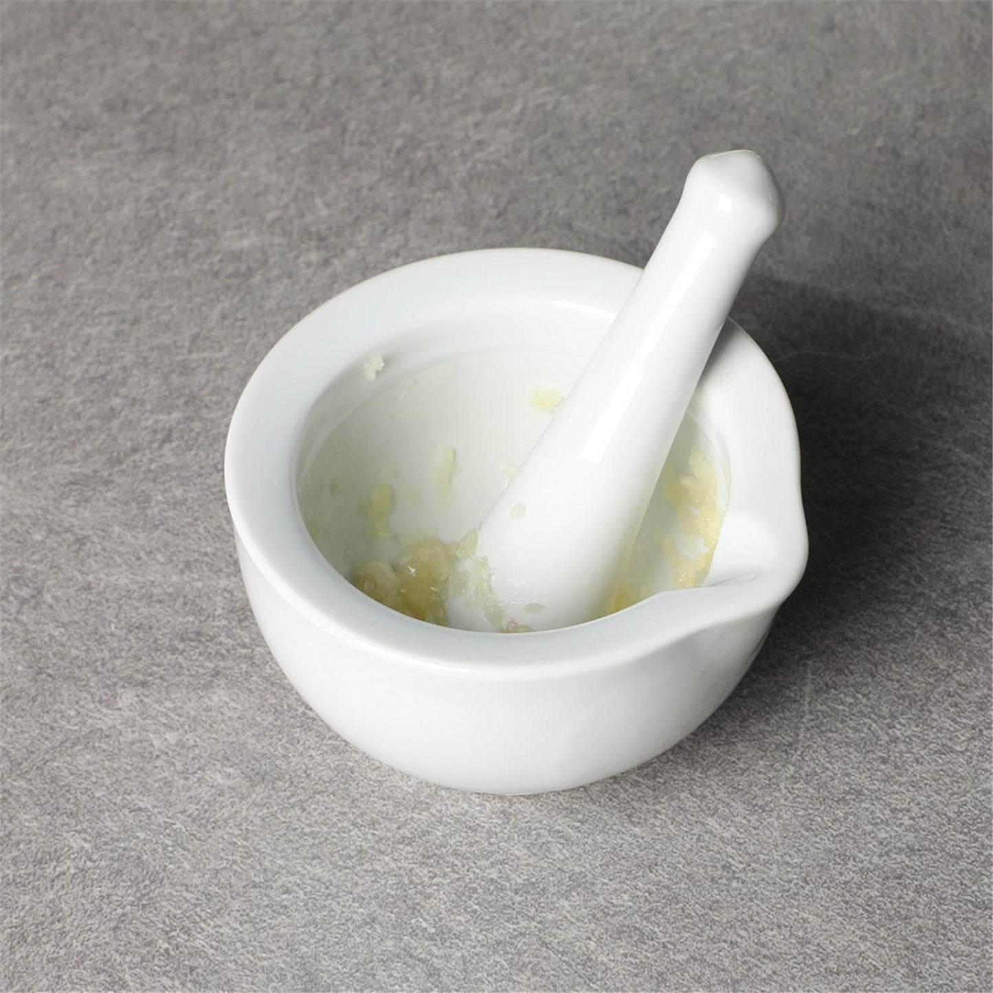 Porcelain Small Mortar and Pestle, Ceramic Herb Grinder Pill Crusher Set, 3.3 inch White