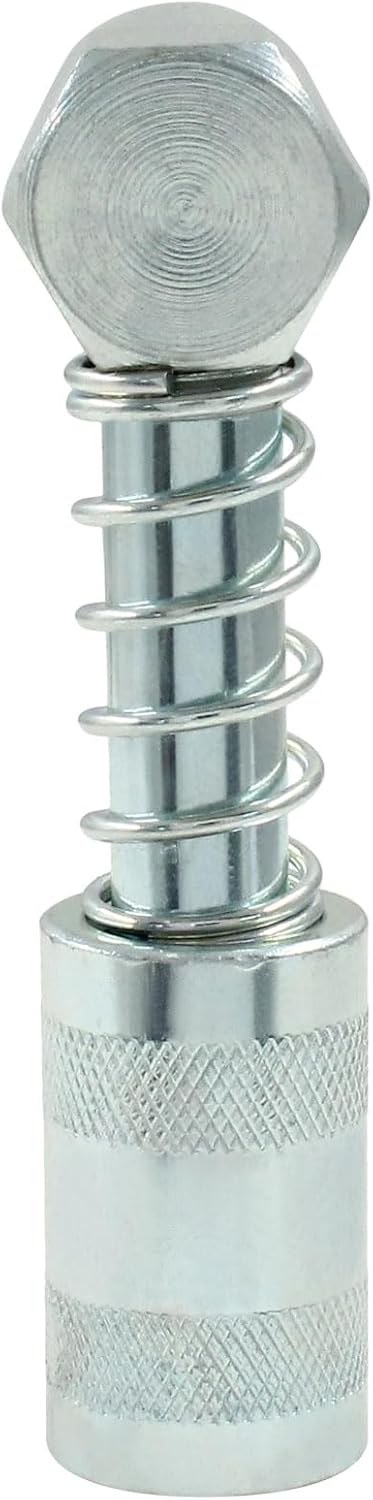 1 Pack 90 Degree Grease Coupler Adapter with Sleeves, Grease Gun Coupler Snaps onto Grease Fittings in Tight Spaces for Farm Truck Auto Industrial Use