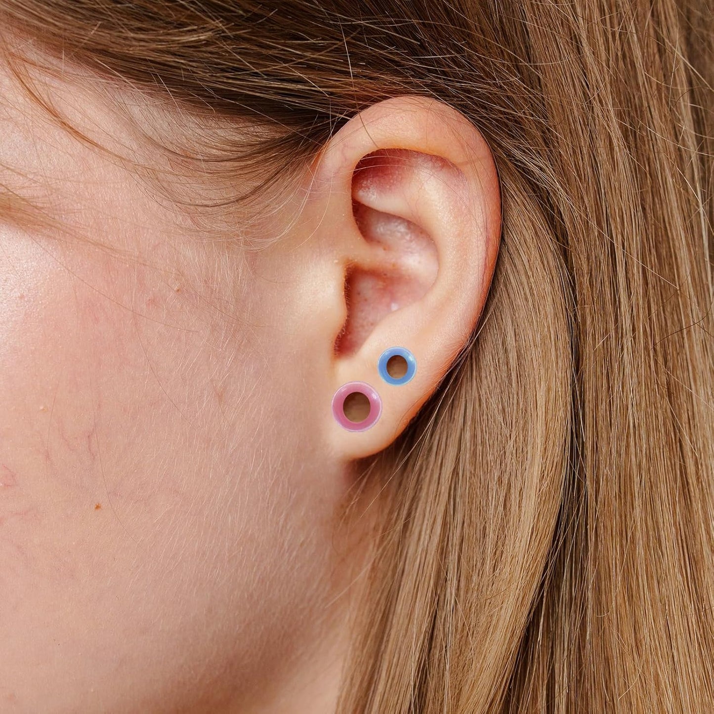Silicone Ear Gauge, Flexible Ear Tunnels Plugs Double Flared Earring Stretchers Expander for Women Men