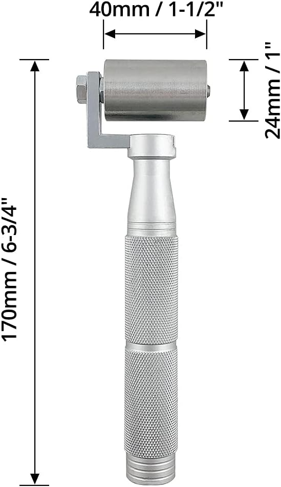 1.5" Stainless Steel Home Wallpaper Seam Roller Wall Paper Construction Tool Seam Flat Roller Paint Tool