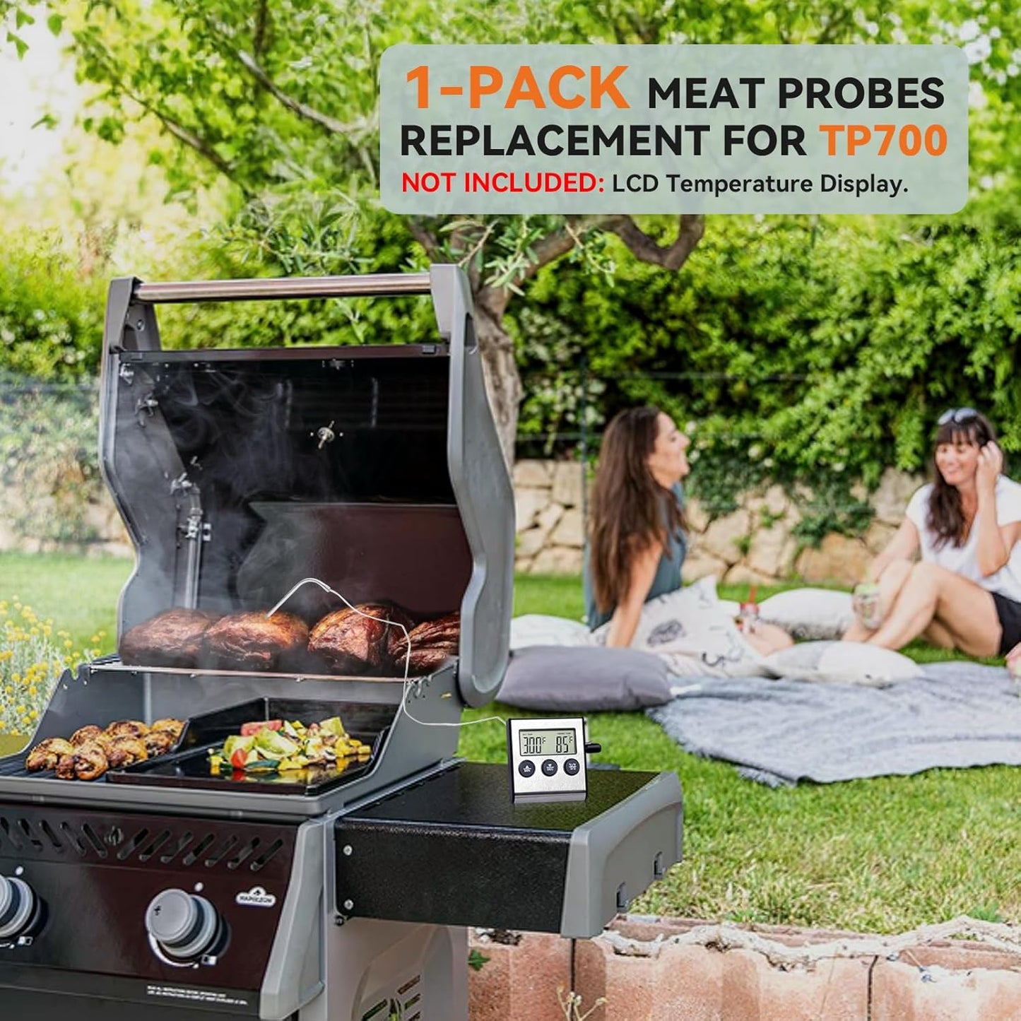 Tp700 Probe Thermometer Digital Meat Food Grill BBQ Cooking Kitchen Thermometer, 1 Pack (1 Piece)