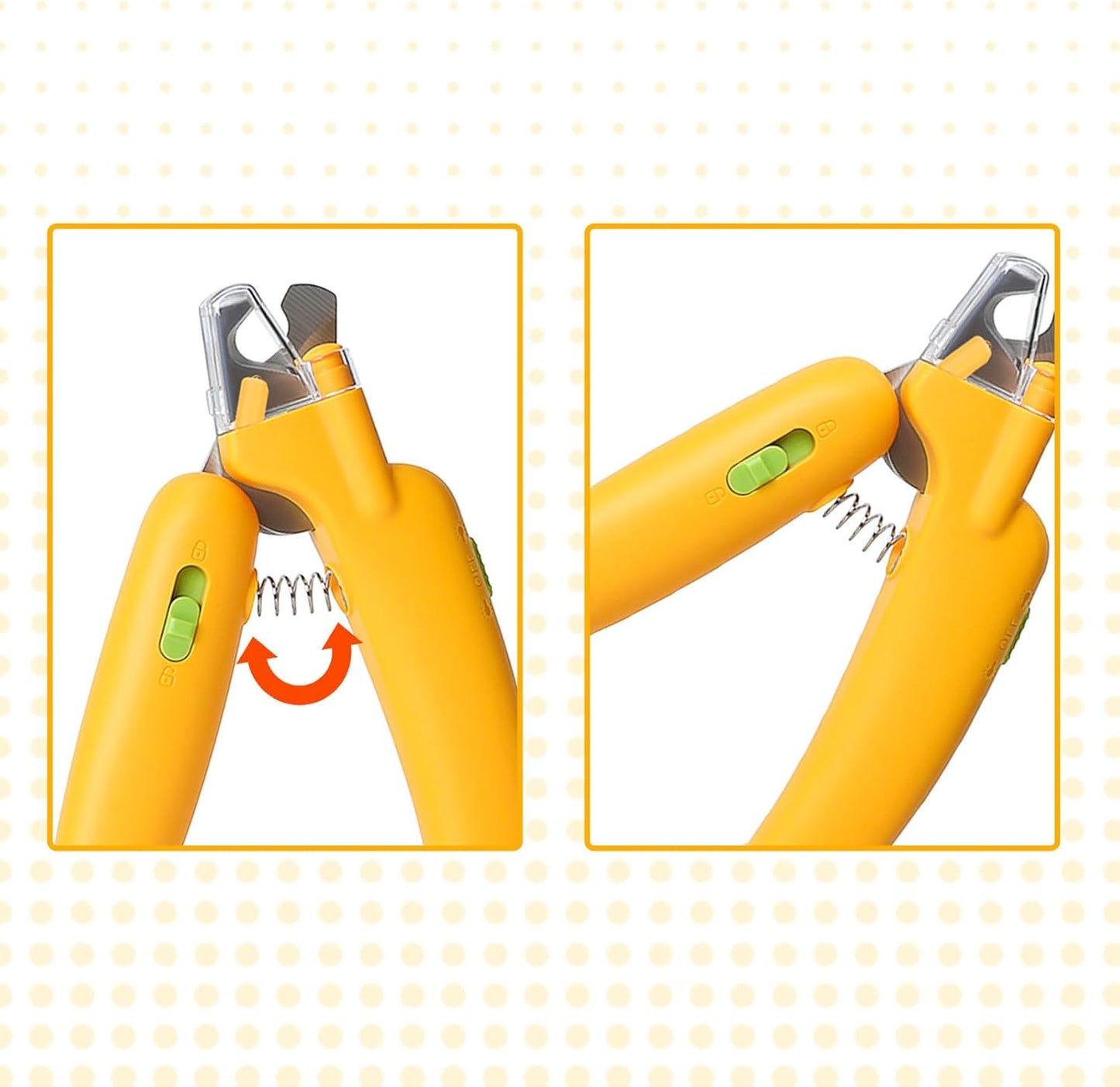 Dog & Cat Nail Clippers with Safety Lock for Small & Large Pets - Yellow - 1 Piece