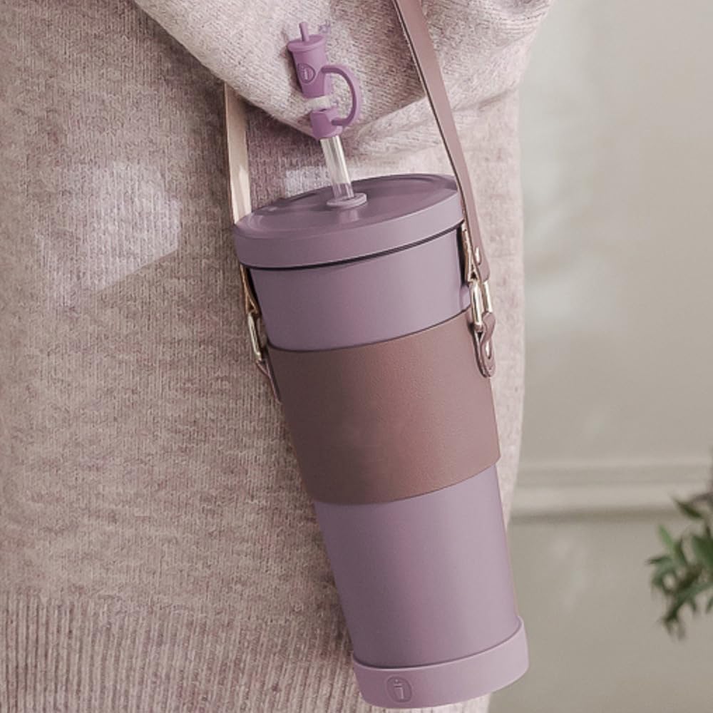 Reusable Cup Carrier for Bubble Tea & Coffee - PU Leather Drink Holder - Sustainable Alternative