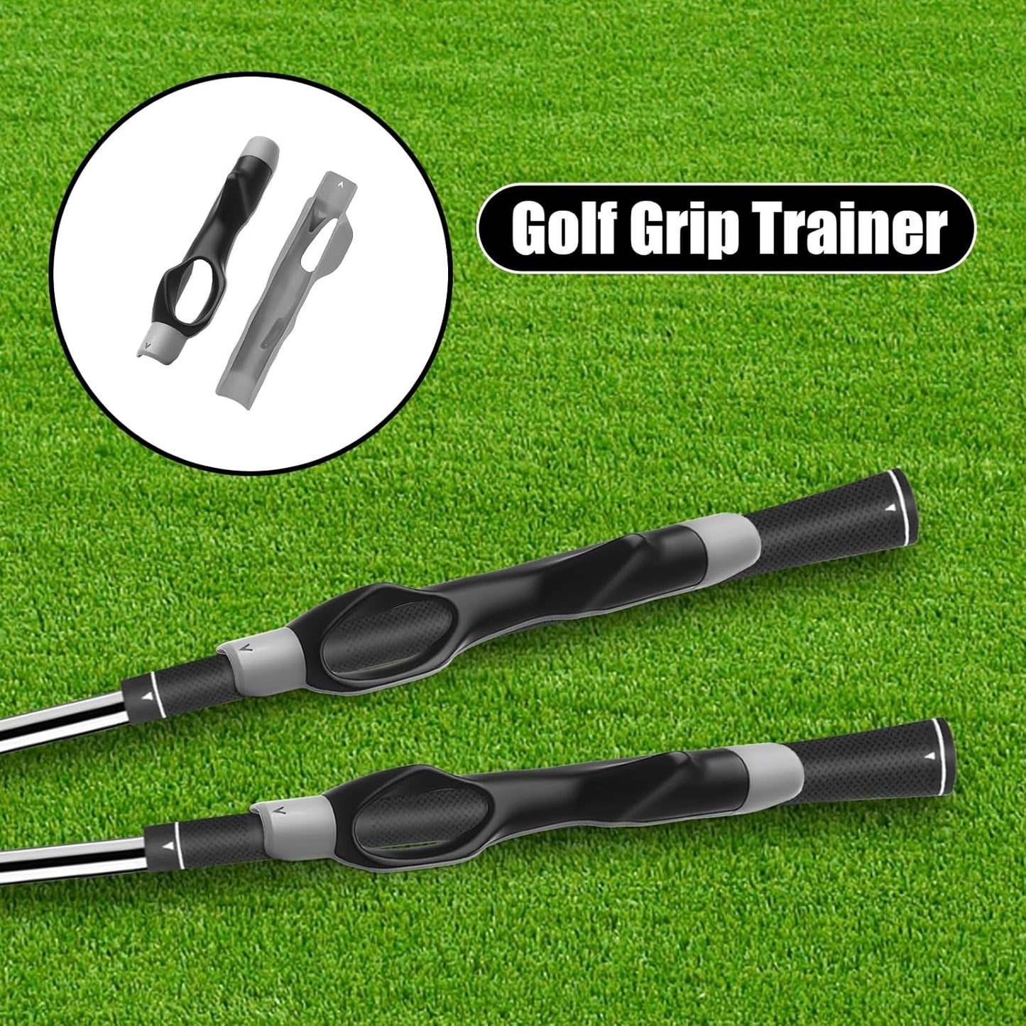 Golf Grip Trainer for Right-Handed Players Perfect Grip & Swing Training Aid Easy to Attach to Any Golf Club