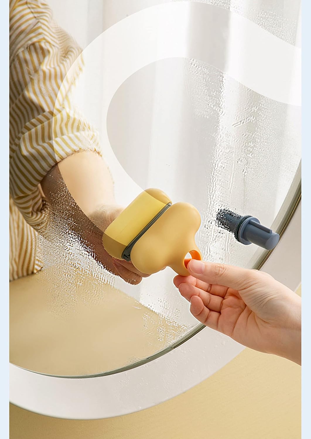 3-Pack Mini Shower Squeegee with Suction Cup - Small Window Cleaner for Bathroom & Mirror