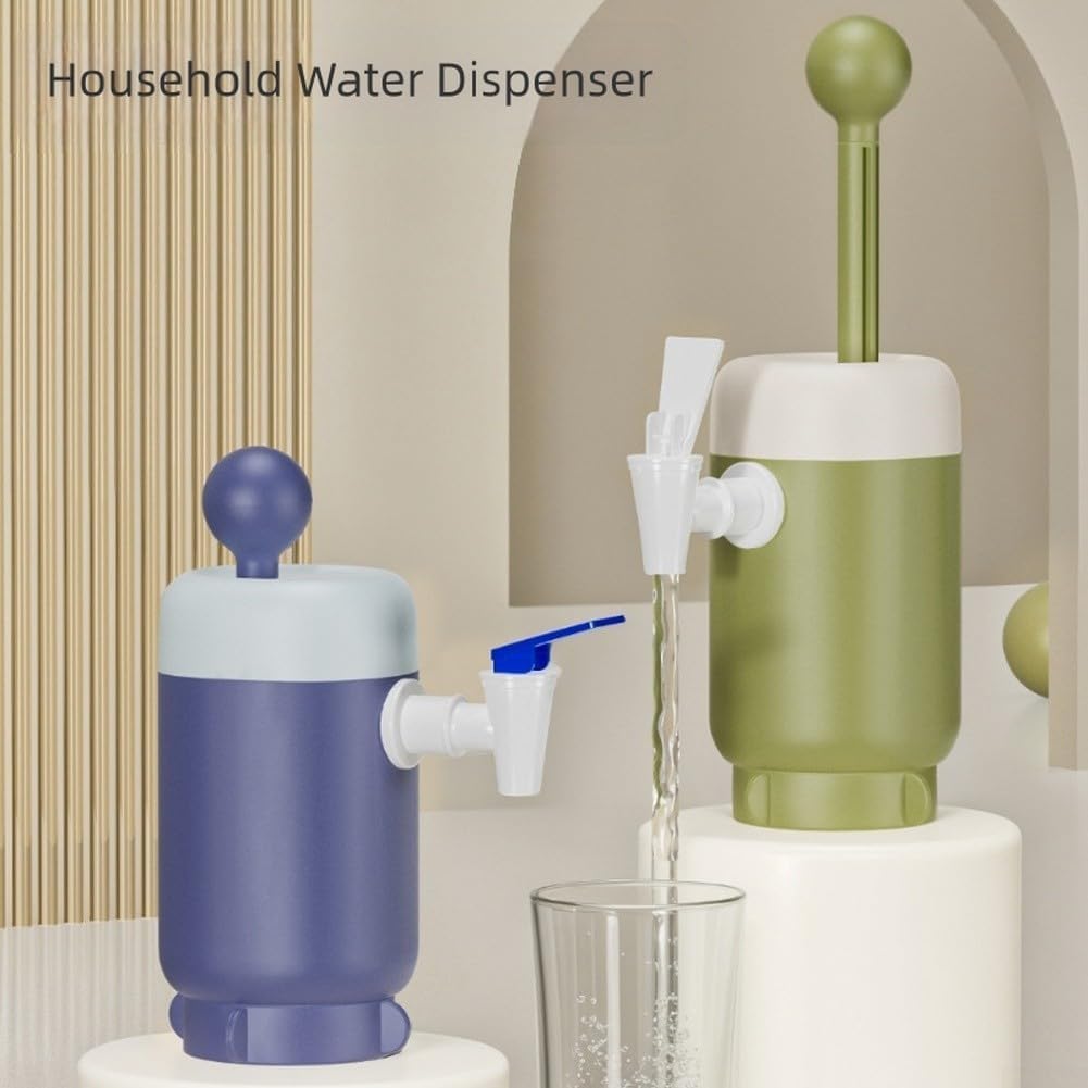 Manual Pneumatic Water Pump Green with Food-Grade Silicone Hose Suitable for Large Capacity Containers