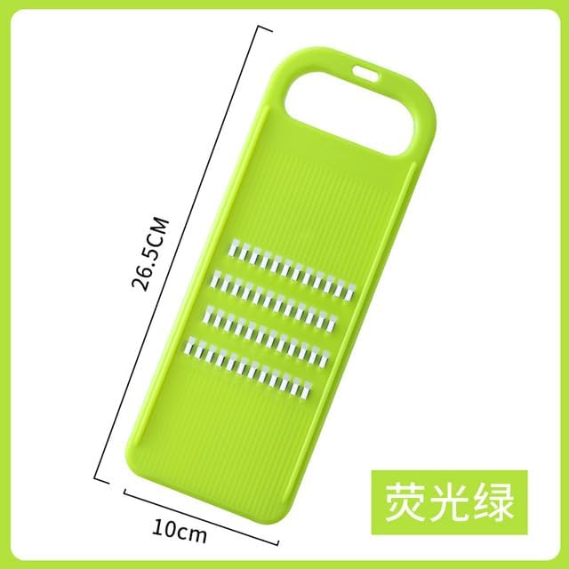 Green Multifunctional Stainless Steel Vegetable Julienne Grater with Anti-Slip Ergonomic Handle for Shredding Slicing Zesting Cheese Citrus