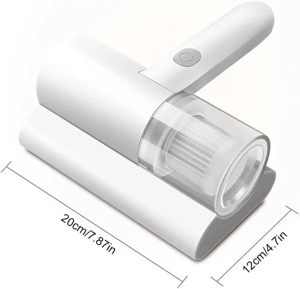 1200mAh Cordless Handheld Vacuum Cleaner White Compact Portable for Mattress Pillow Clothes Sofa Carpet Cleaning
