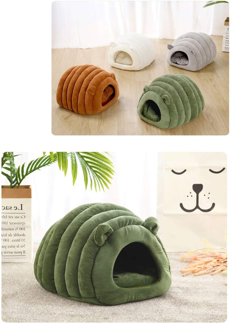 Grey Cat Bed Cave - Cozy Indoor Pet Bed for Cats and Kittens - Soft Comfortable Sleeping窝