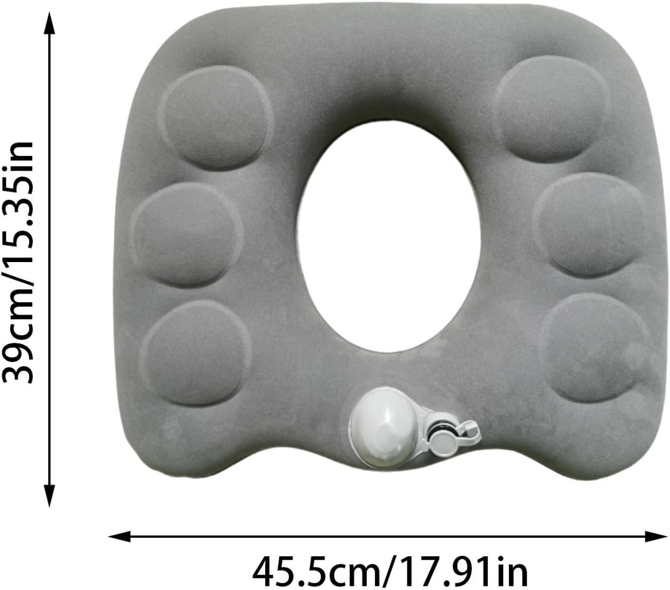 1 Piece Donut Seat Cushion Anti-Slip for Office Chair Car Grey Comfort Support Pillow