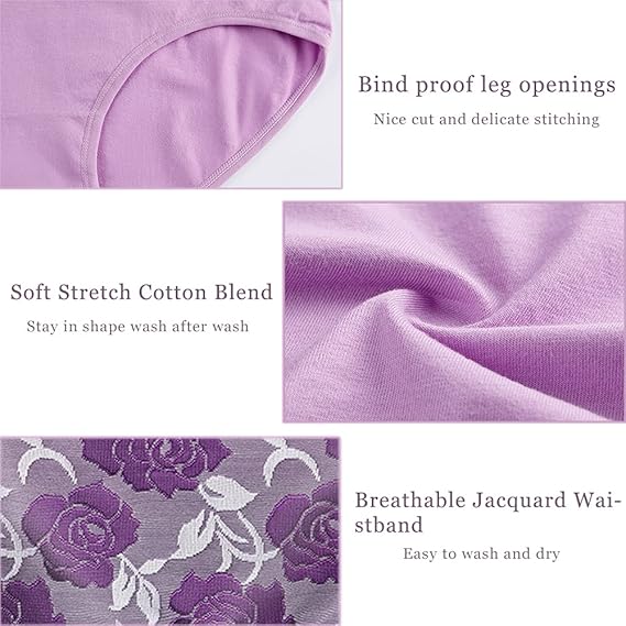 Women's 5-Pack L Size Multi-Colour Leakproof Briefs Underwear