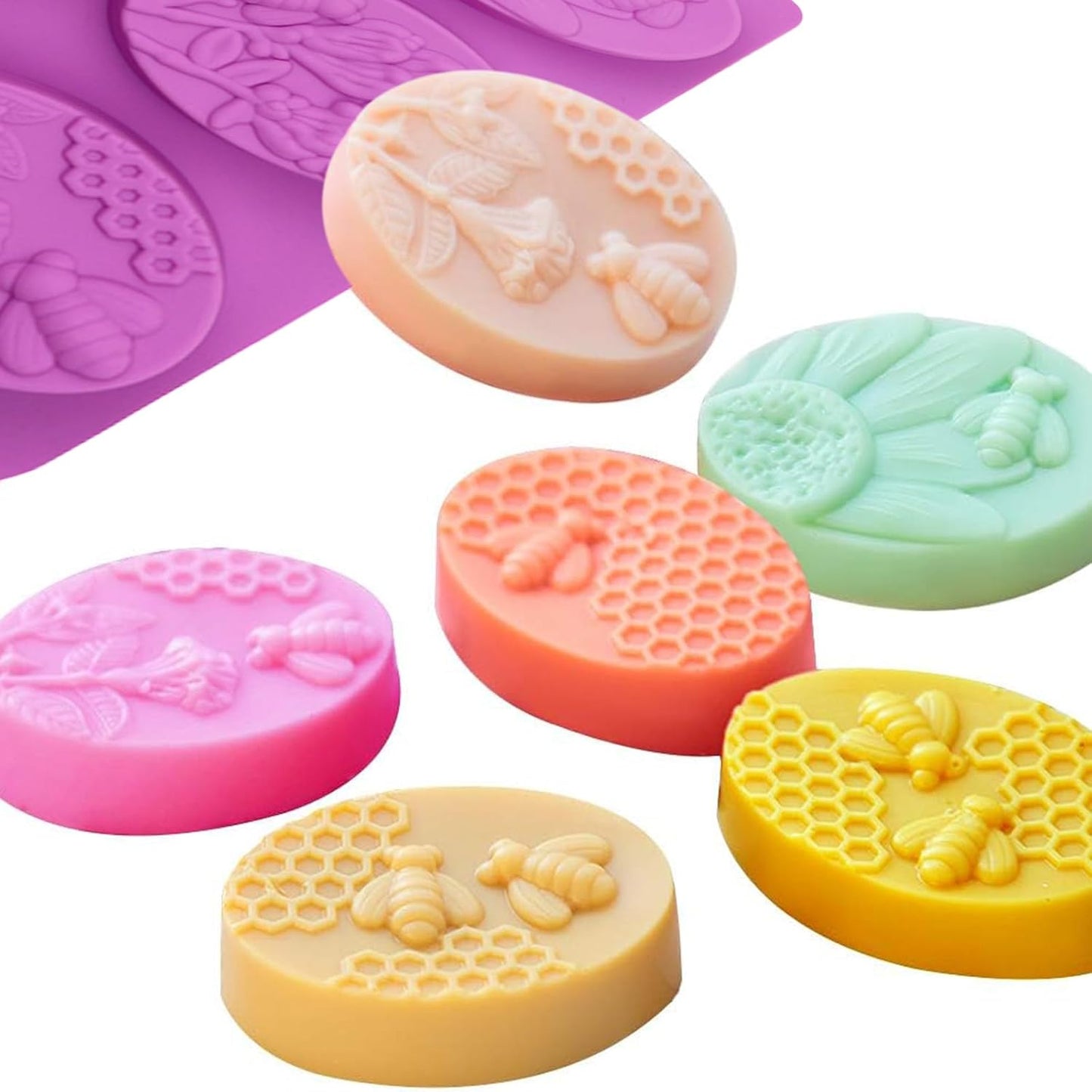 Silicone Molds for Making Candles and Soap - Purple - 2 Pieces