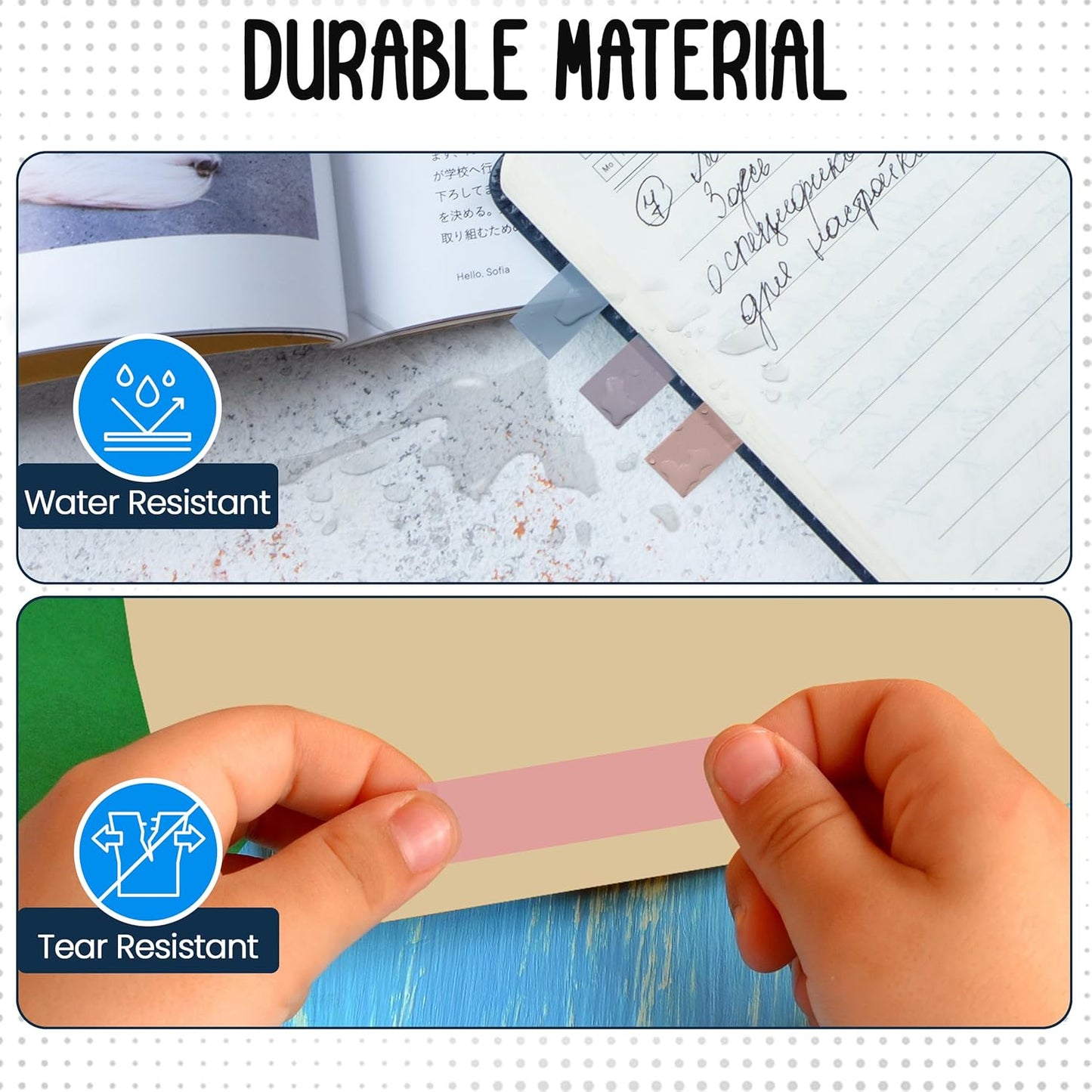 300 Transparent Writable Page Markers in Dispenser 5 Colours for Books and Studying 3 Pack