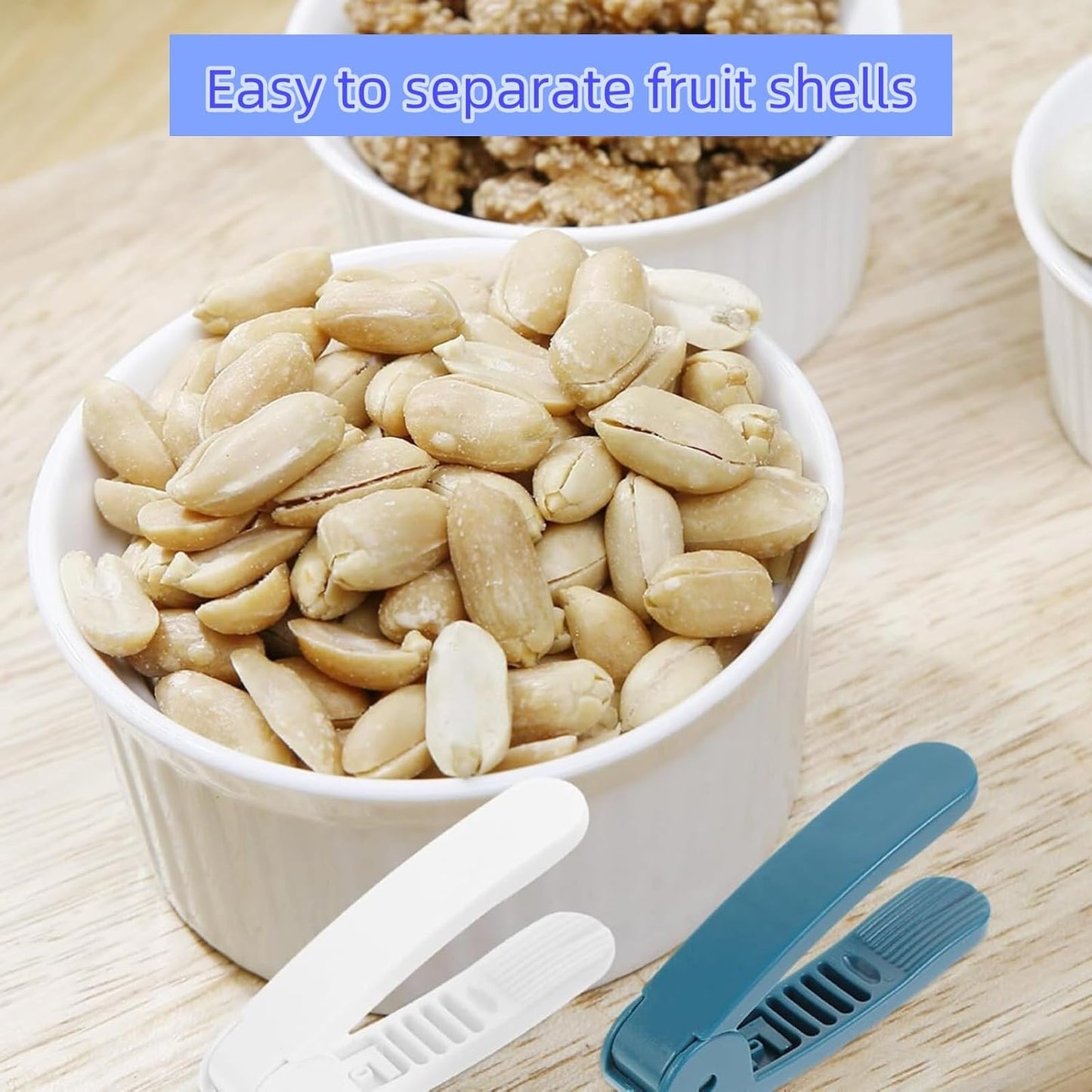 2 Pack Manual Nut Peeler Clip for Peanuts Pistachios Chestnuts Sunflower Seeds Watermelon Seeds - Handheld Nut Sheller Tool