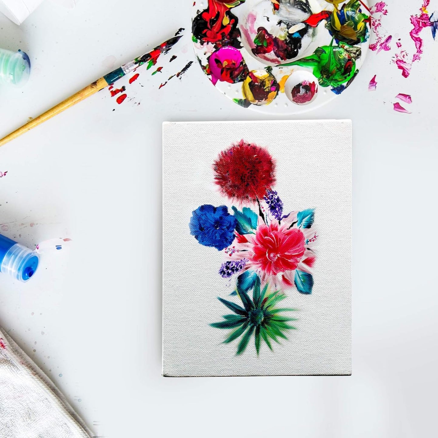 Product Image Painting Canvas Panel Boards - 5x7 Inch Art Canvas,24 Pack with 5x7 Inch Canvas Board 6 Pack Canvases, 100% Cotton, Primed Canvas Panel, Acid Free, Artist Canvas Boards