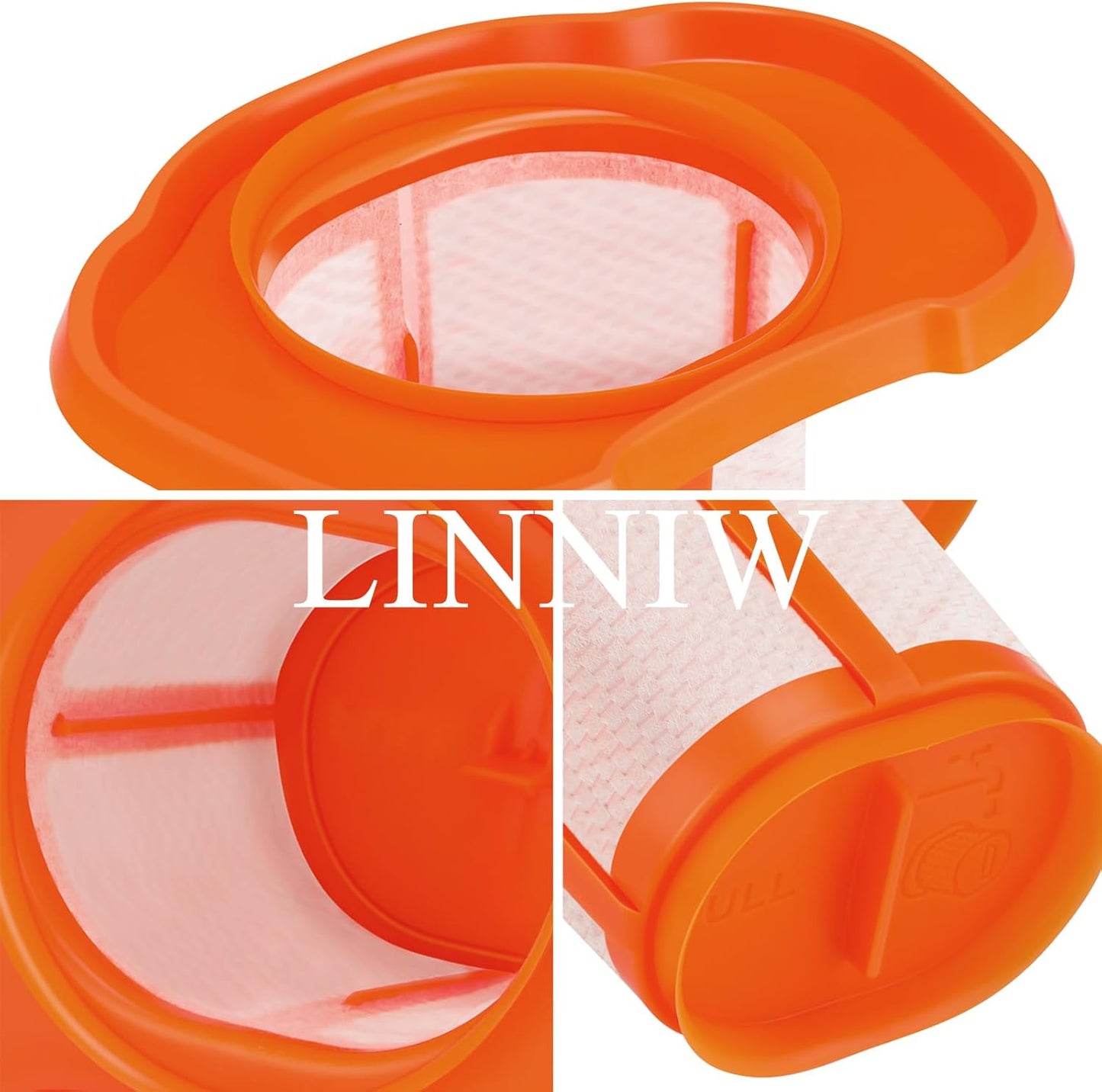 HHVKF10 Filter Compatible with BLACK And DECKER Handheld Vacuum Filter Washable Fit for Models HHVK HHVK320J HHVK320J10 HHVK320JZ01 HHVK515J HHVK515JP HHVK515JP07 HHVK515J00FF HHVK415B01, 6 Pack