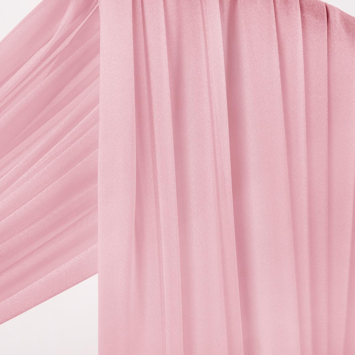 Wedding Arch Draping Fabric 29" x 20Ft 4 Panels Dusty Rose Sheer Outdoor Curtain Drapes Extra Long for Bridal Baby Shower Ceremony Birthday Party Decor