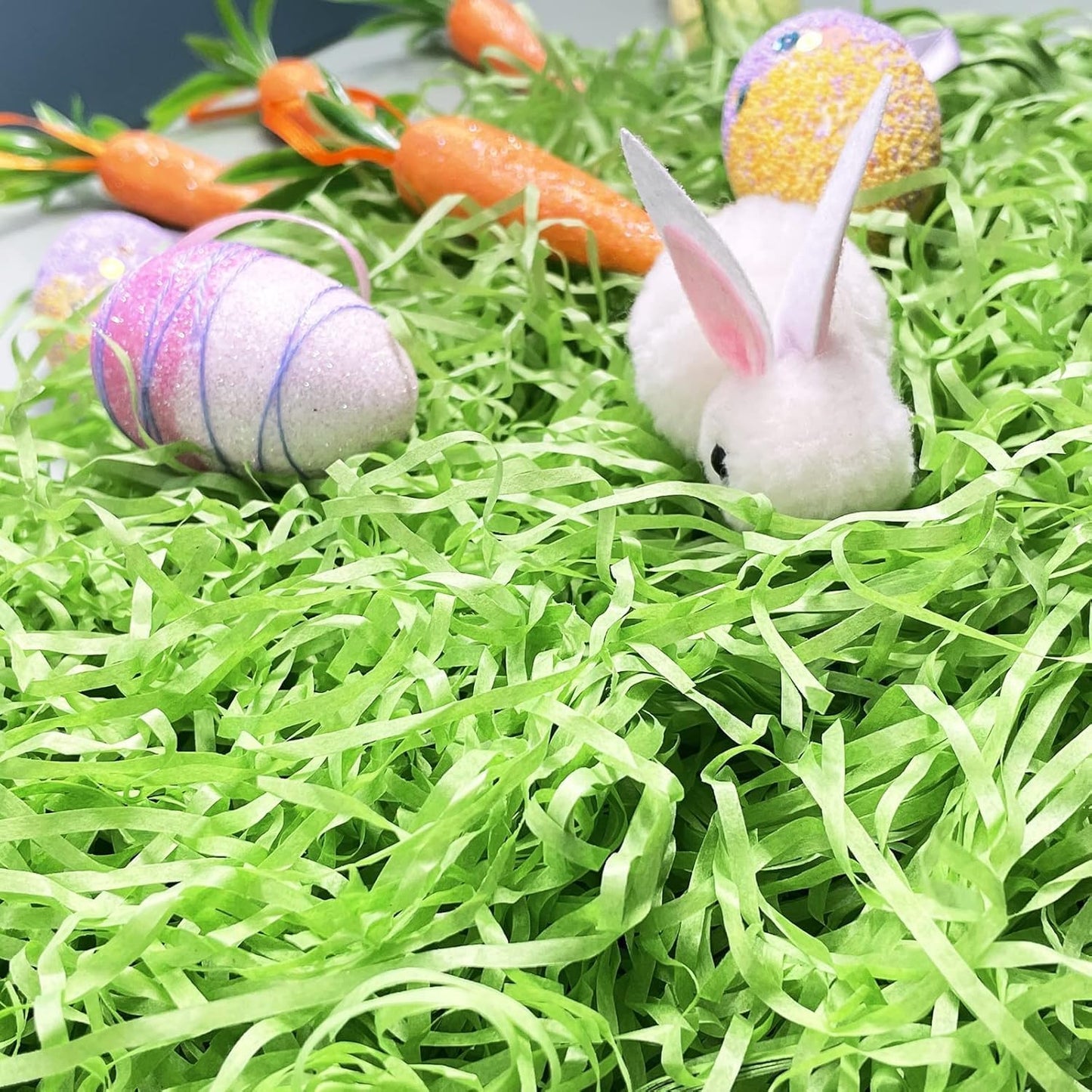 1/2 LB Easter Grass Basket Filler Recyclable Paper Shred for Easter Basket Filler Creative Eggs Decor Gift Wrap Crinkle & Filler Paper