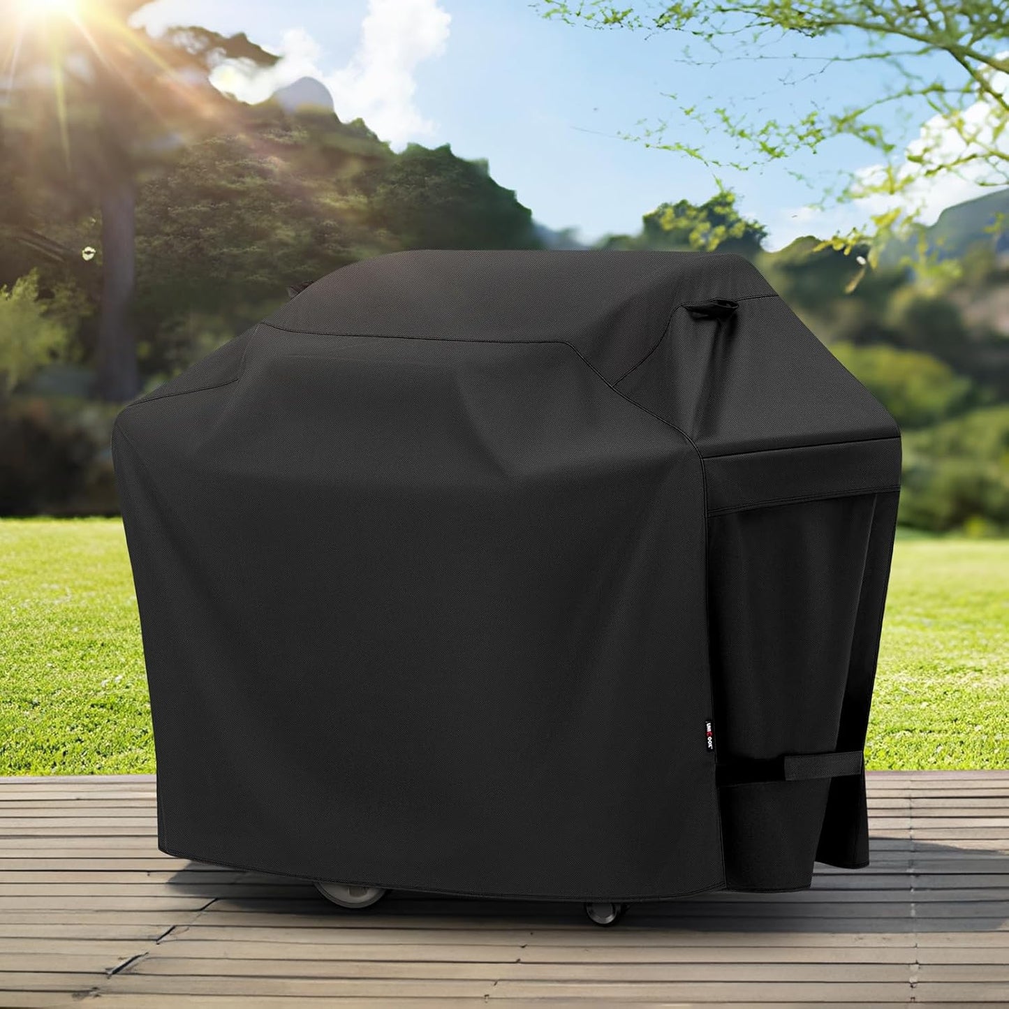 Outdoor Large Grill Cover 70 Inch, Heavy Duty Waterproof Gas Grill Cover for Outside, Fade Resistant Durable BBQ Protector, All Weather Protection for Backyard BBQs, Black