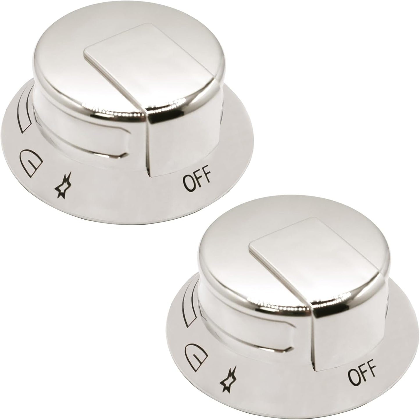 318569904 Cooktop Burner Control Knob (2Pack) Compatible with Frigidaire Electrolux Replaces 3514026 AP5809436 PS9495257 EAP9495257