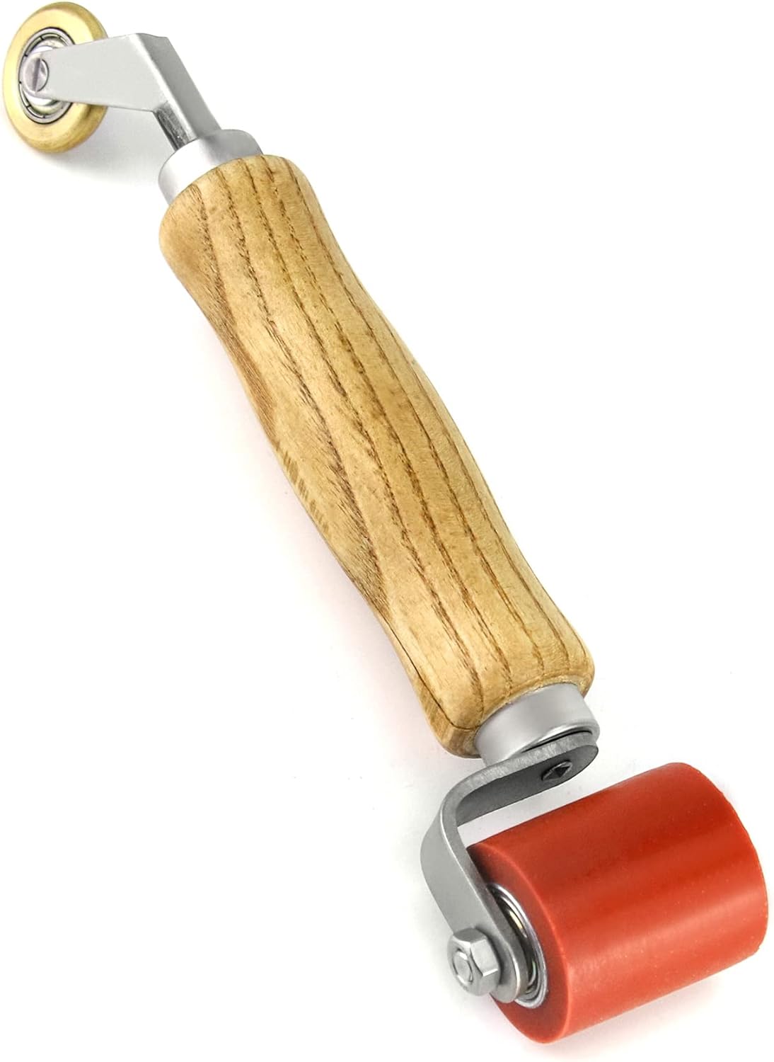 Seam Roller, 40mm Silicone Seam Roller with 6mm Brass Detail Penny Roller, Smoothing Seam Roller Tool for PVC/TPO/EPDM Single Ply Roofing Tape