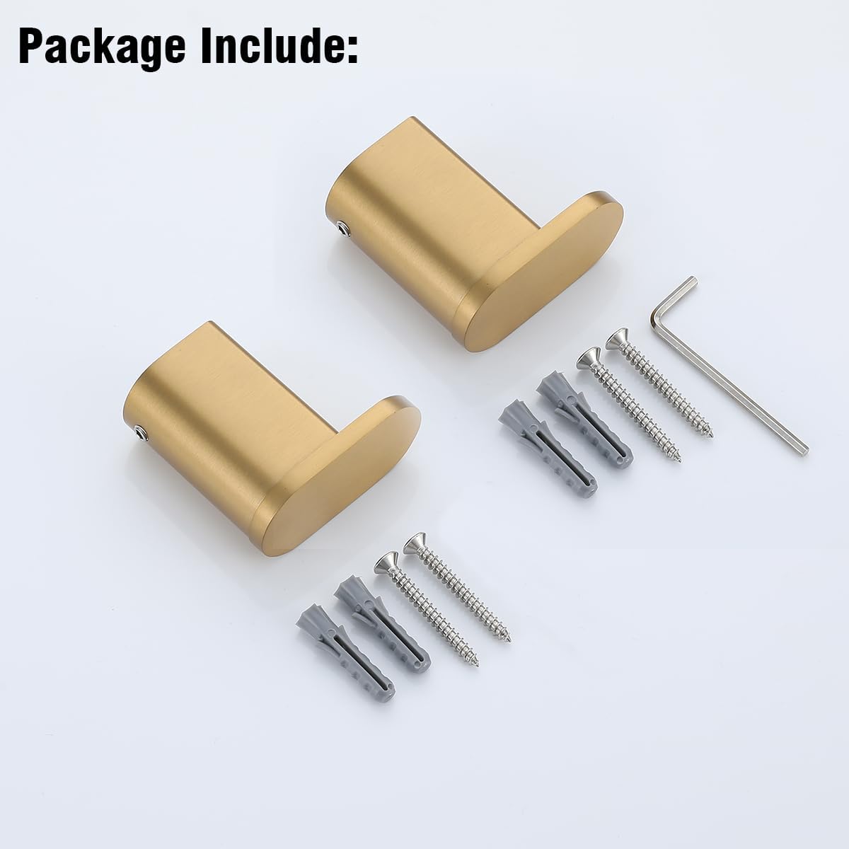 Champagne Bronze Towel Hooks for Bathrooms Wall Mount Coat Hooks SUS304 Stainless Steel Hand Towel Robe Hook.96026-8CB