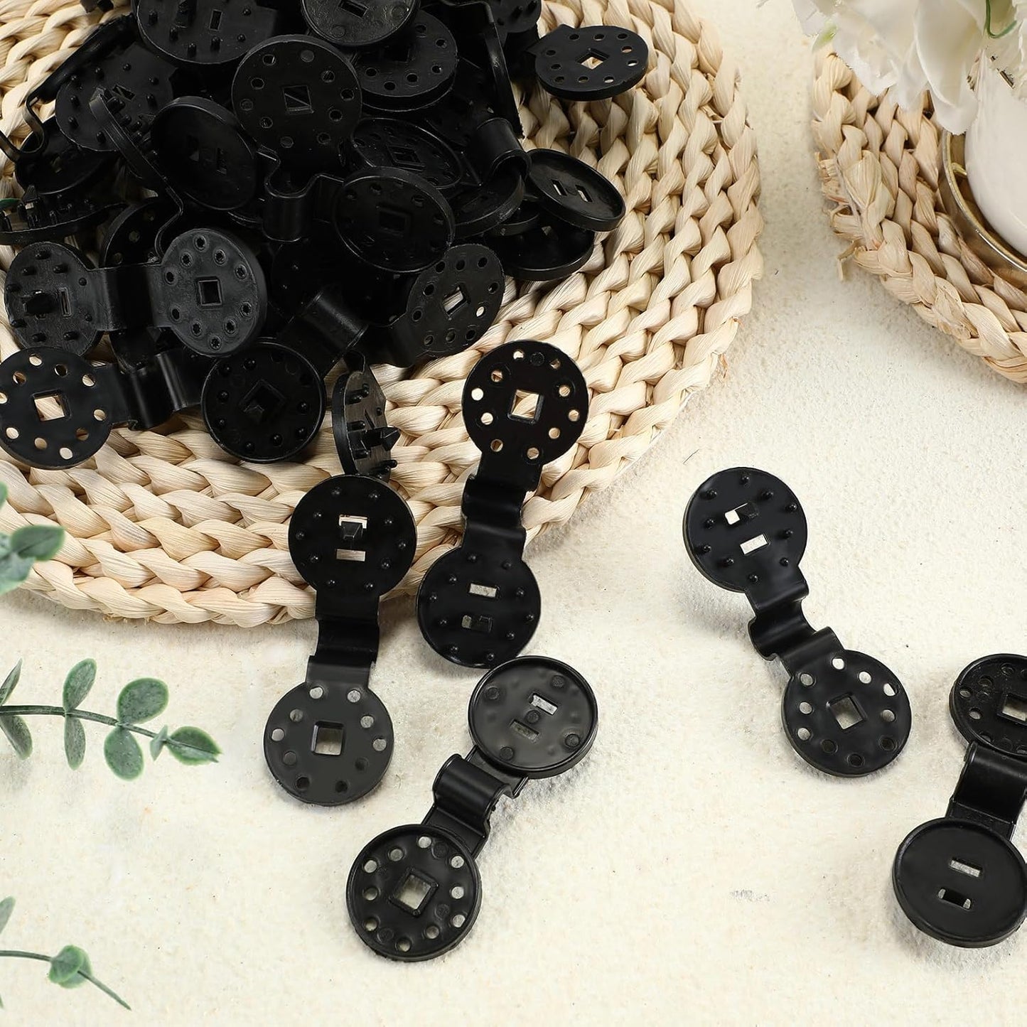 400 Pcs Black Shade Cloth Plastic Clips Round Sunshade Net Fixing Clip Fabric Clips for Garden Anti Bird Netting Greenhouse Outdoor Agricultural Netting Fabric Accessories