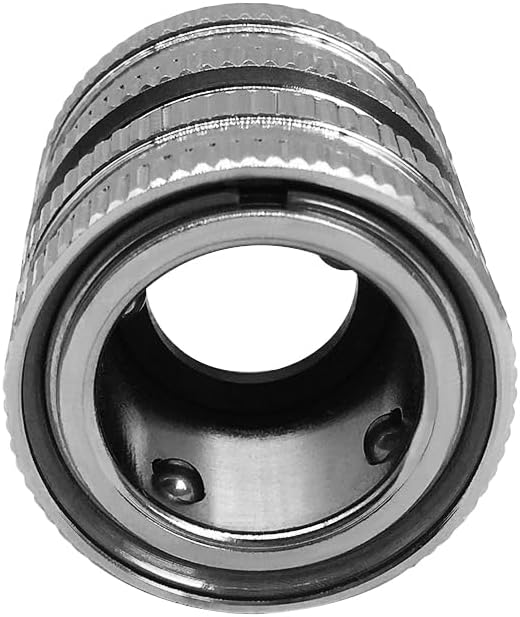 Stainless Garden Hose Quick Connect Fittings Water Hose Connectors 3/4 Inch GHT Disconnect Quick Release (Plating Brass&Nickel on Surface, Set of 2)