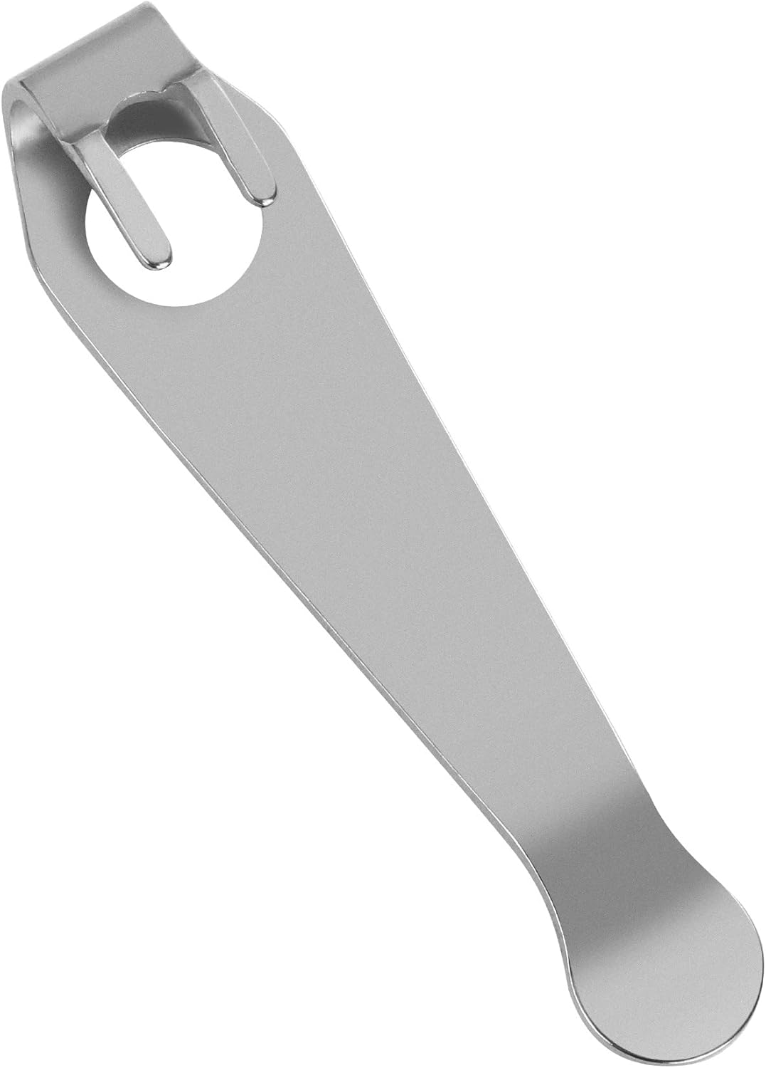 Titanium Deep Carry Pocket Clip Replacement for Spyderco Wire Clip Knives, Premium Custom-made Pocket Clip, Stone Wash