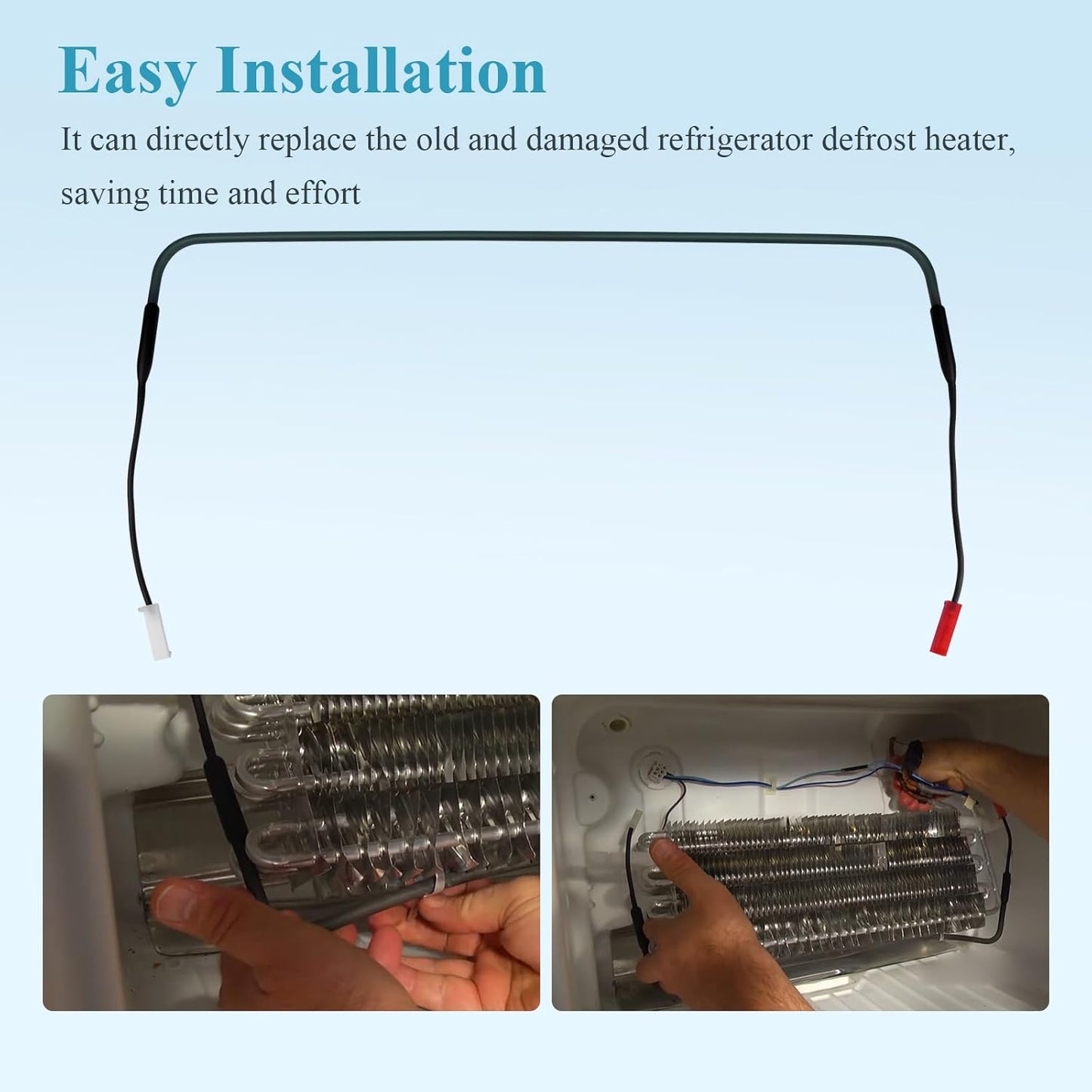 242044020 242044008 Refrigerator Defrost Heater Kit Fit for Frigidaire Refrigerator Electrolux,Gibson,Kelvinator,White,Westinghouse,Tappan,Kenmore,AP4567873,PS3408665,1792999,AH3408665,EA3408665, 1 Pc