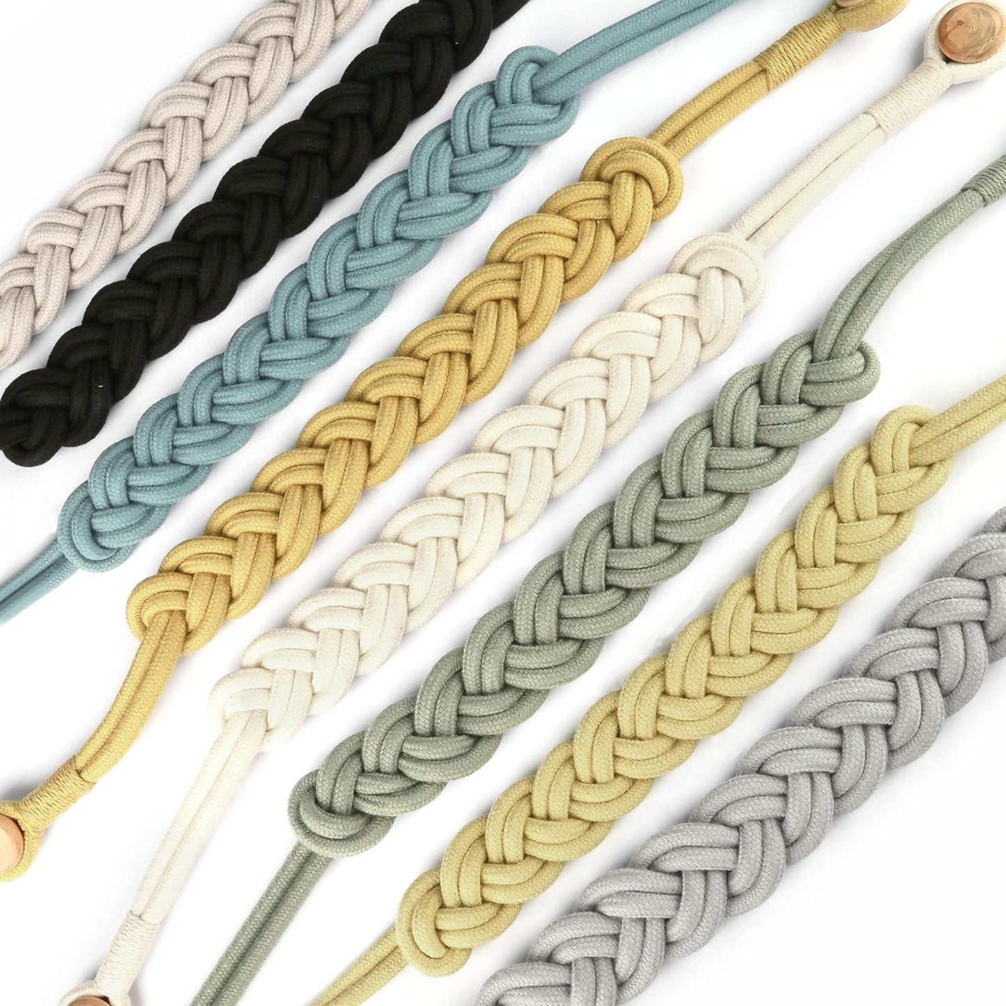 Jute Curtain Tiebacks Magnetic Woven Curtain Holdback Drapery Tie-Back (Jute-2Pack)