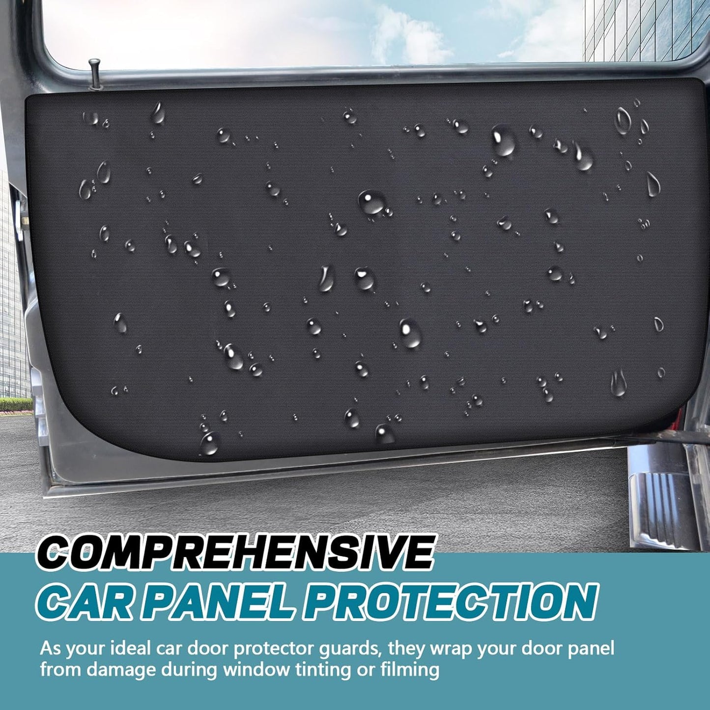 2 Pack Car Door Panel Covers Window Tint Tools 41 x 35 Waterproof Car Door Cover Protector Reusable for Window Film Tint Application Car Panel Scratchproof Guard Tool