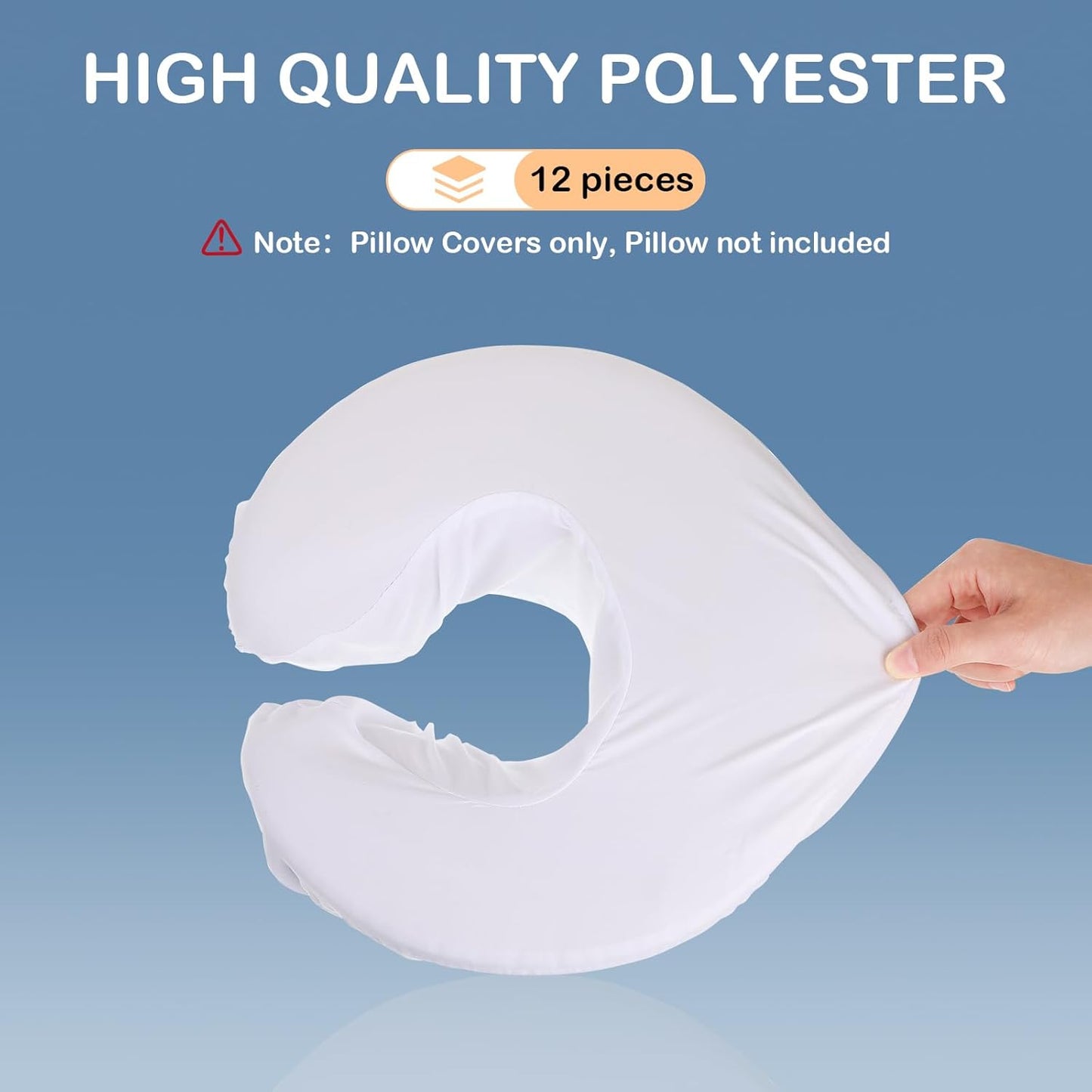 12 Pcs Face Cradle Covers for Massage Head Rest Microfiber Reusable Soft Thicker Massage Table Face Covers Oil Proof Headrest Cradle Sheets for Spa Beauty(White)