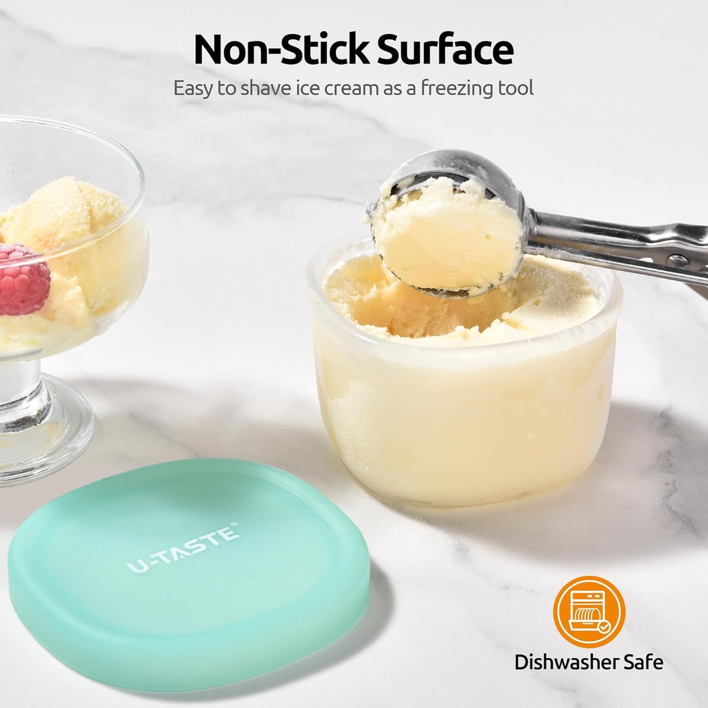 3oz 6oz Small Storage Containers: Food Grade Liquid-Silicone Freezer Box with Airtight Lid, Microwave Safe with Clear Measurements, Reusable for Meal Prepping Portion (Set of 4, Aqua Sky)