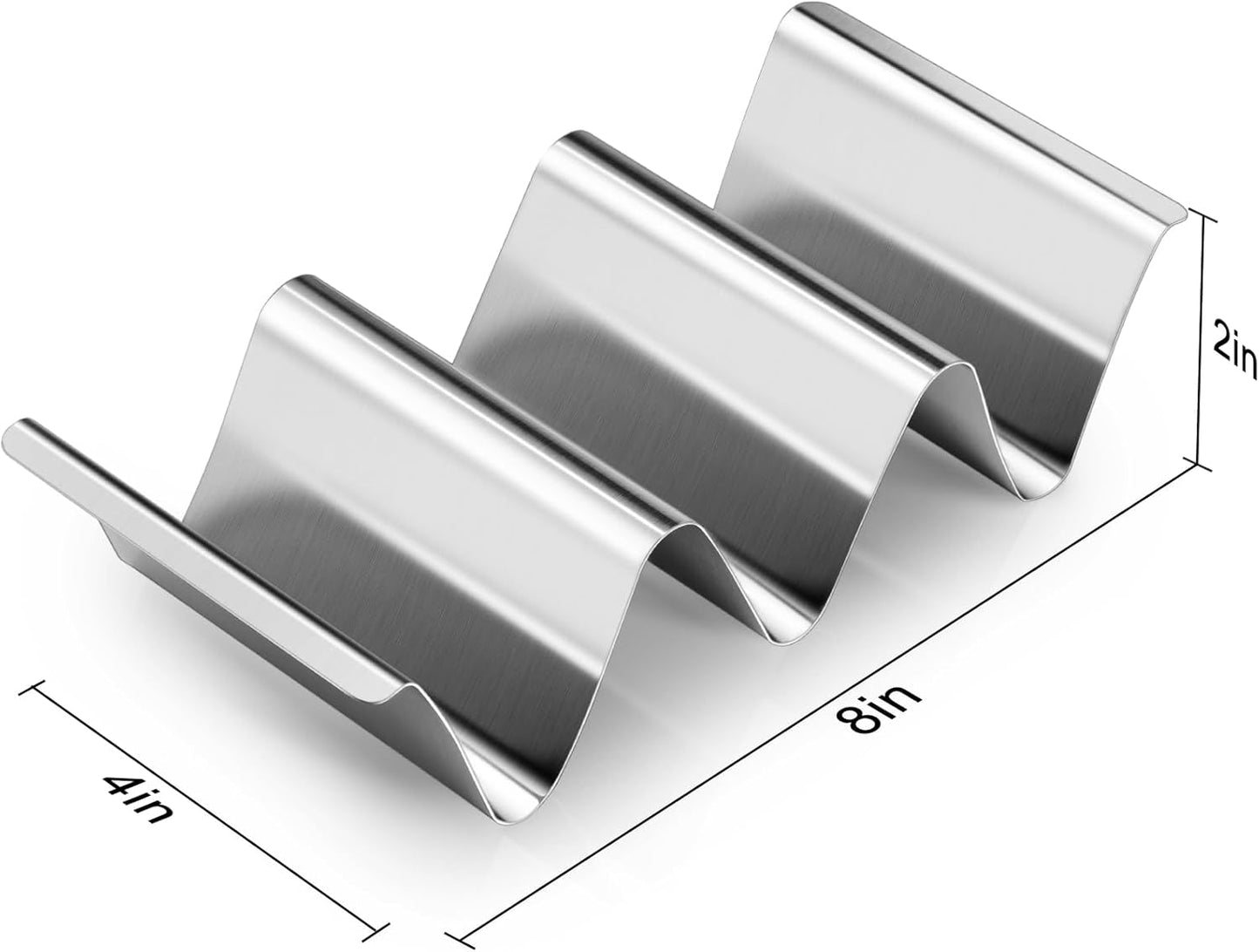 Taco Holder Stand, 6 Packs Stainless Steel Taco Rack Truck Tray Style, Oven, Grill and Dishwasher Safe