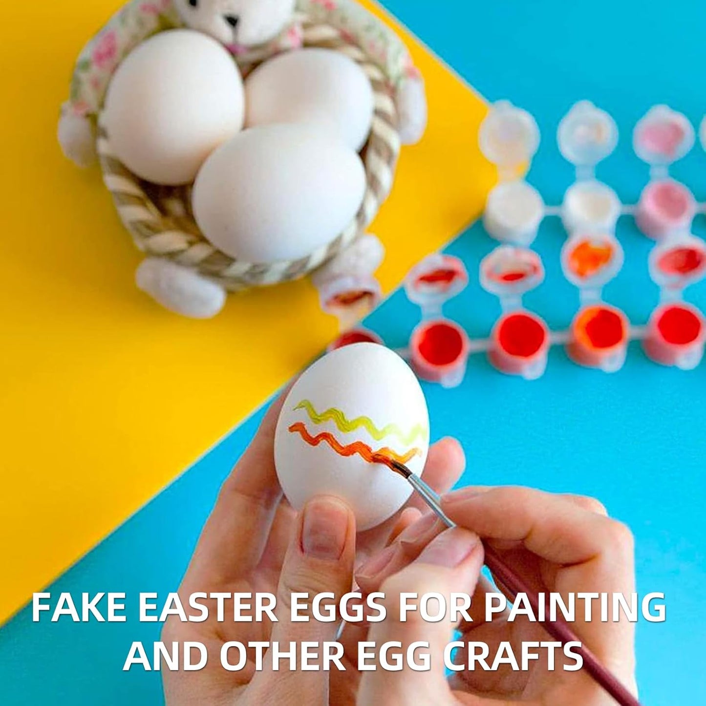 Pink Heat Gun for Crafts and (24-Pack) Hyper-Realistic White Wooden Eggs for Painting