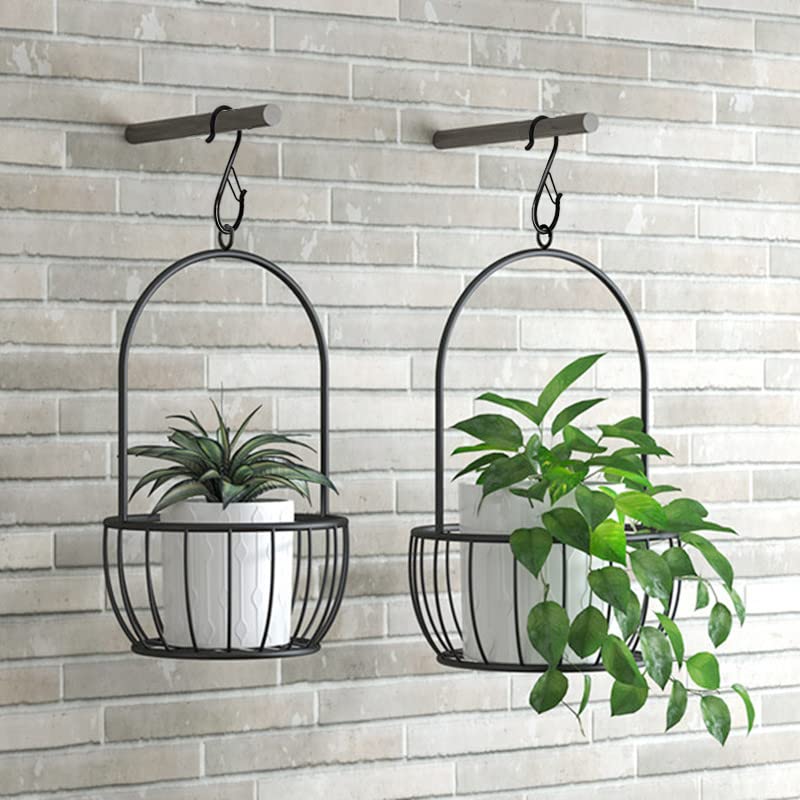 12 Pack Heavy Duty Metal 3.5" S Hooks with Safety Buckle for Hanging Kitchen Utensils/Plants/Pots & Pans/Clothes, Hats
