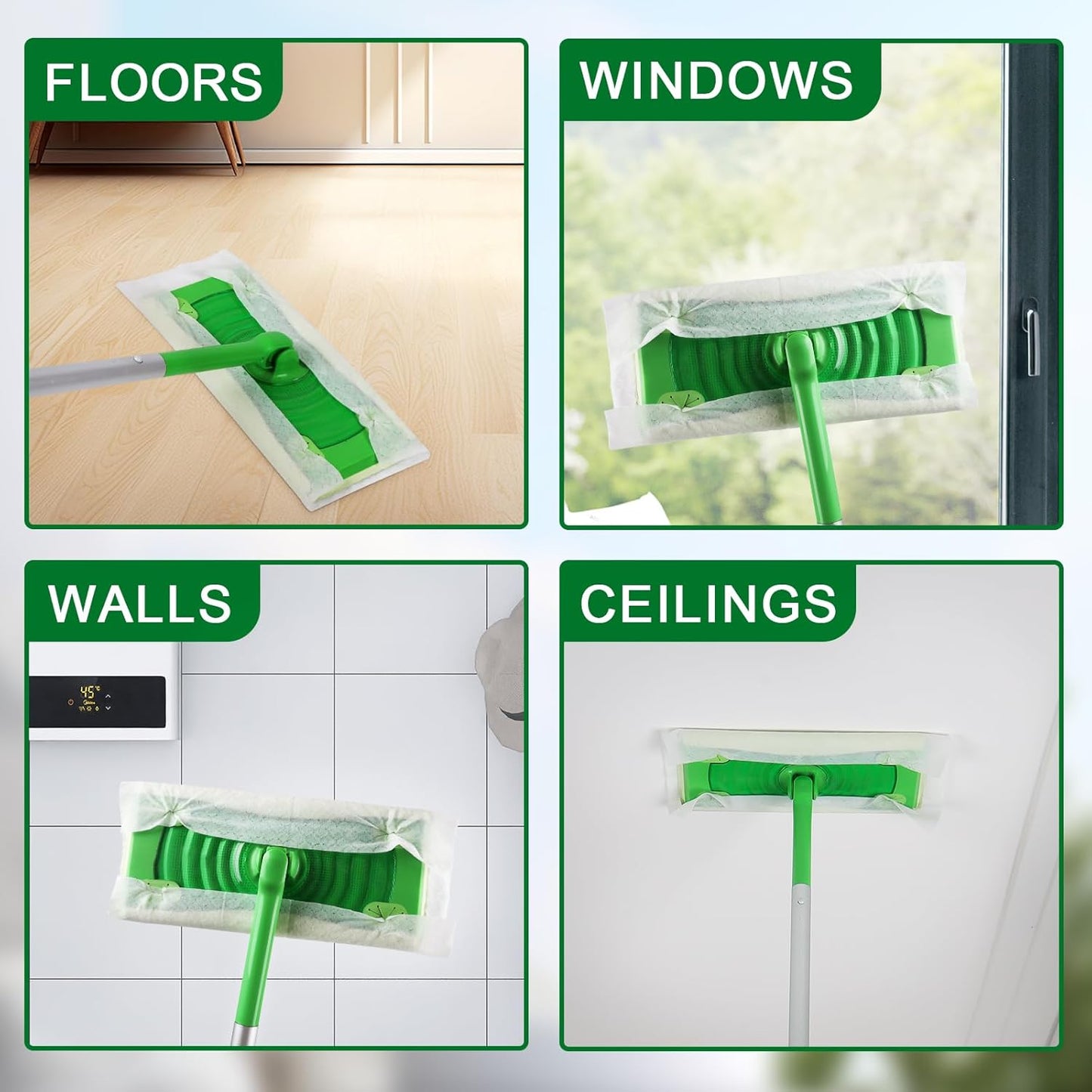Dry Sweeping Cloths for Swiffer Sweeper Mop - 50 Count Disposable Dry Mop Refills Pad for Floor Mopping & Cleaning - Hardwood Floor Mop Cleaner Cloth Refill, Unscented (Mop is not Included)