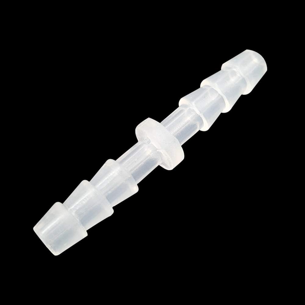 Plastic 3/16” hose ID Barb pipe connectors Joint Splicer Mender Adapter Union Boat Water Air Aquarium O2 Fuel (pack of 6)