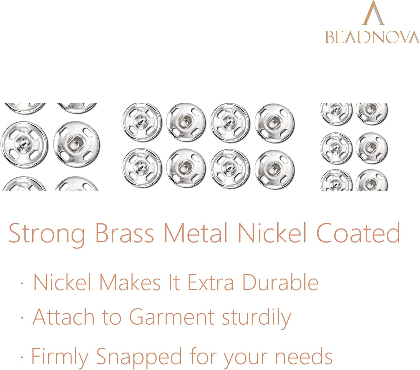 Snaps Buttons for Sewing Leather Snaps Button Press Sewing Tools Fastener Tools for Clothes (106 Sets, 3 Sizes)