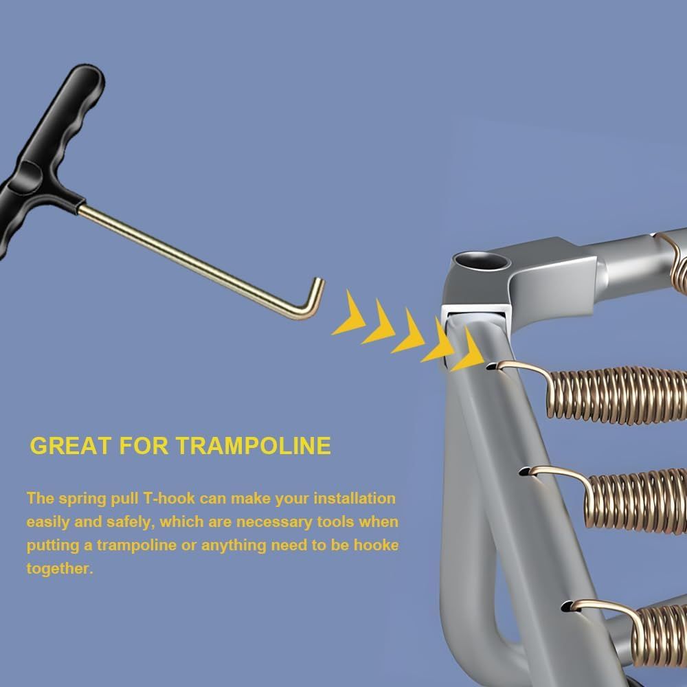 Trampoline Spring Pull Tool Kit Trampoline T-Hook Puller Spring Pull T-Shape Hook Trampoline Accessories